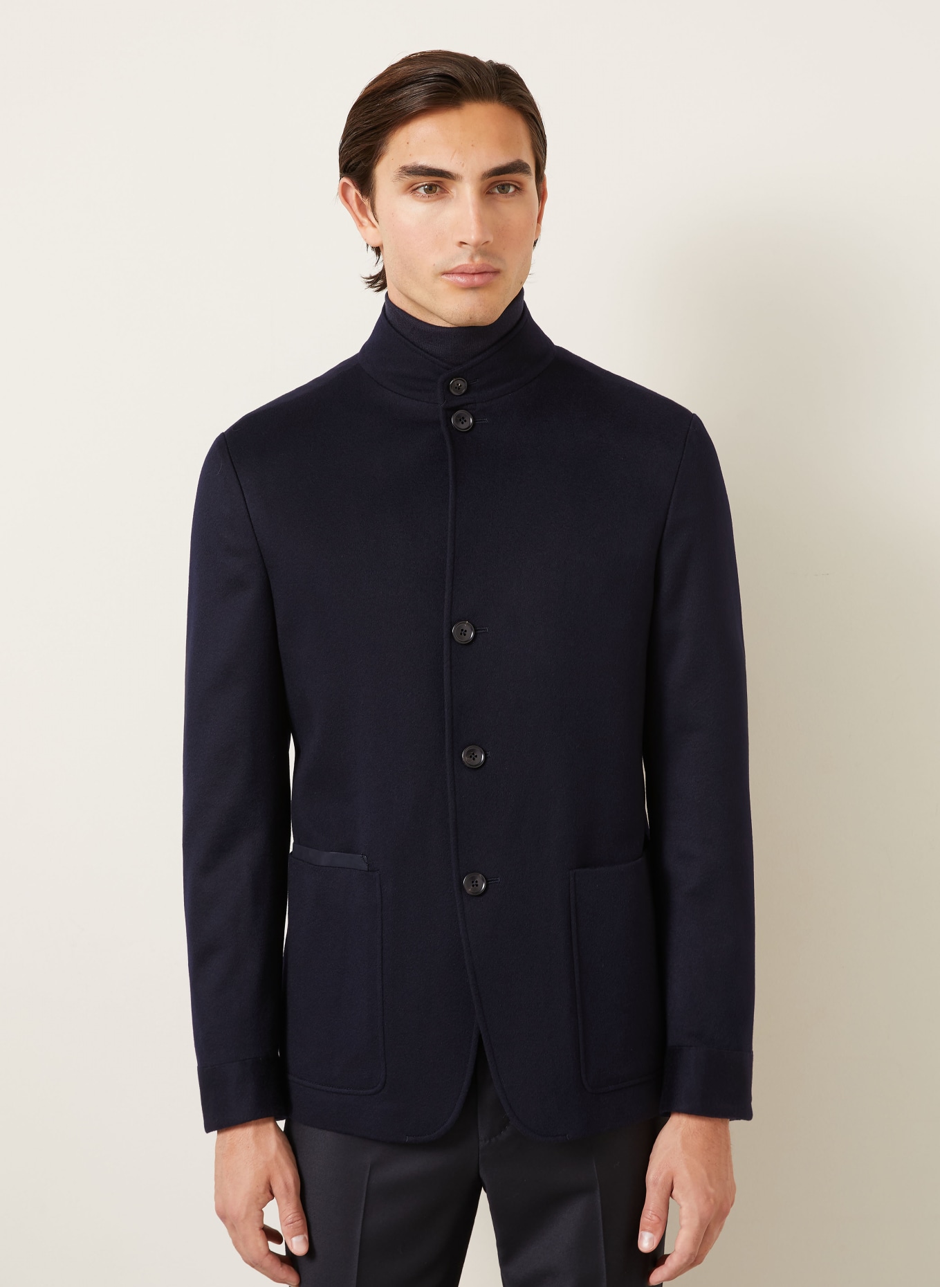 ZEGNA Cashmere-Sakko Regular Fit: DUNKELBLAU