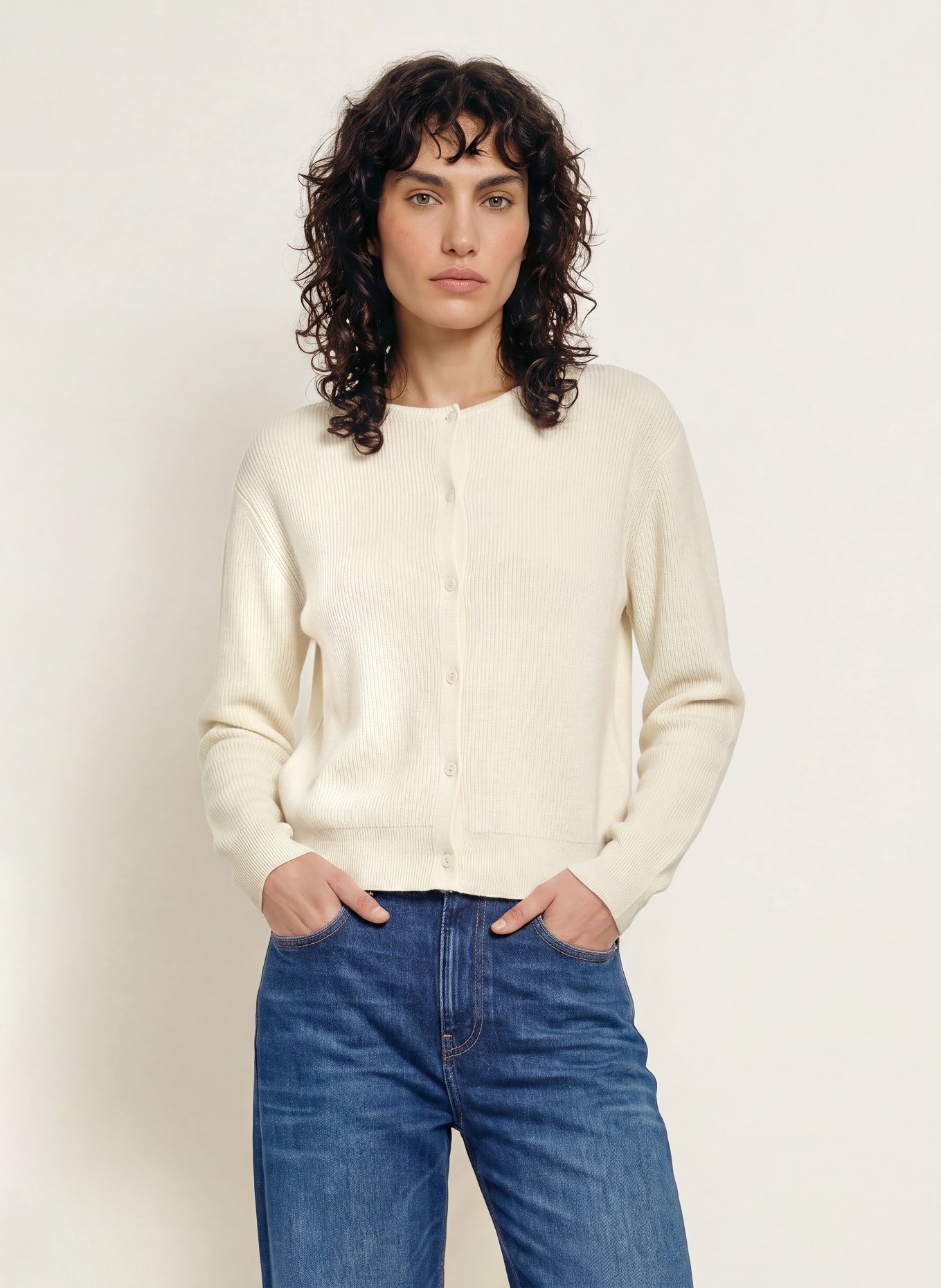 by Aylin Koenig Strickjacke SOFIE mit Merinowolle: ECRU