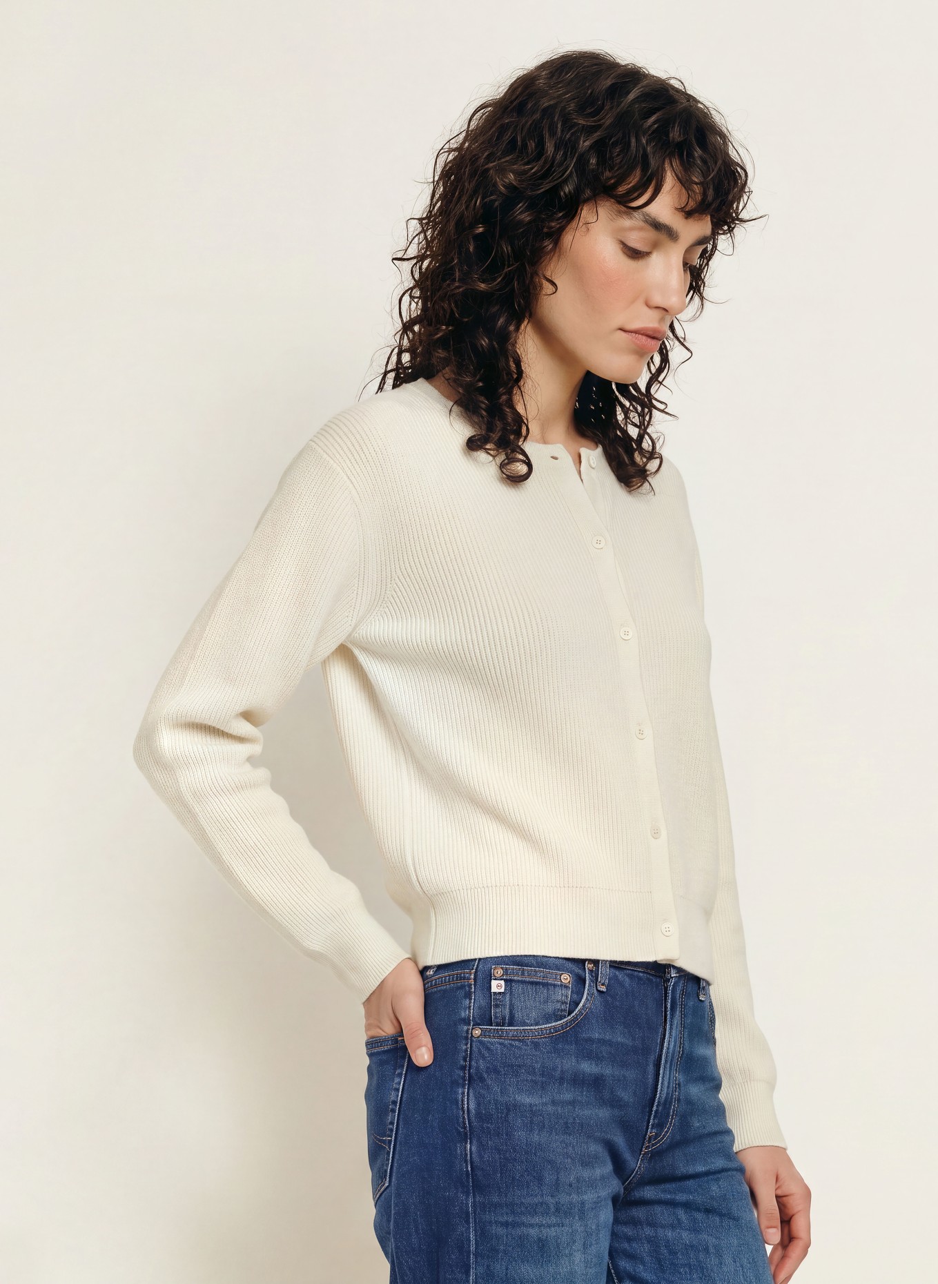 by Aylin Koenig Strickjacke SOFIE mit Merinowolle: ECRU