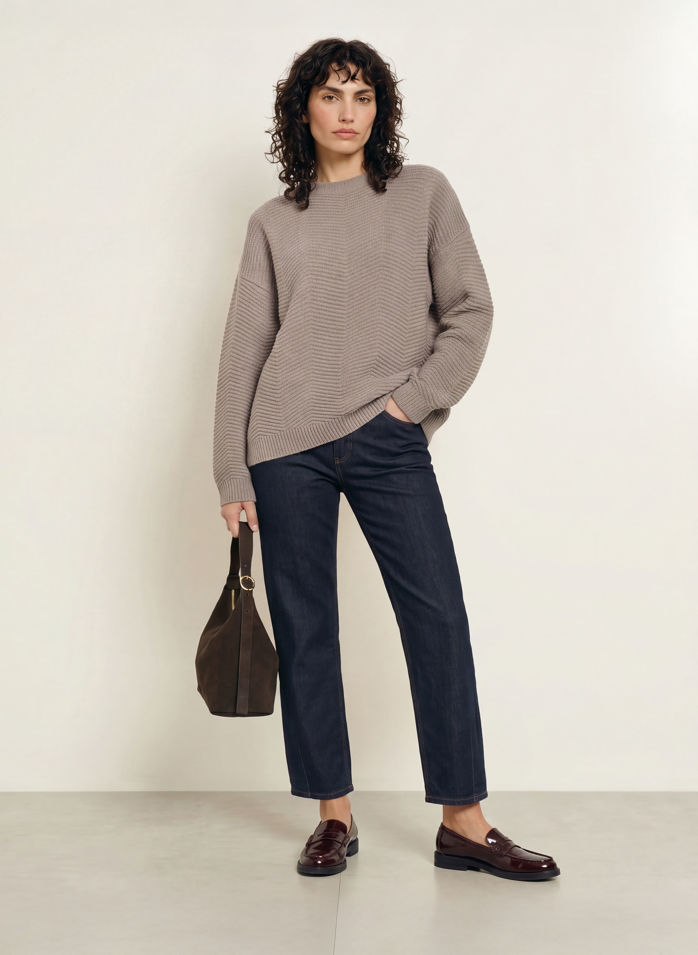 by Aylin Koenig Pullover ZAC aus Merinowolle: TAUPE