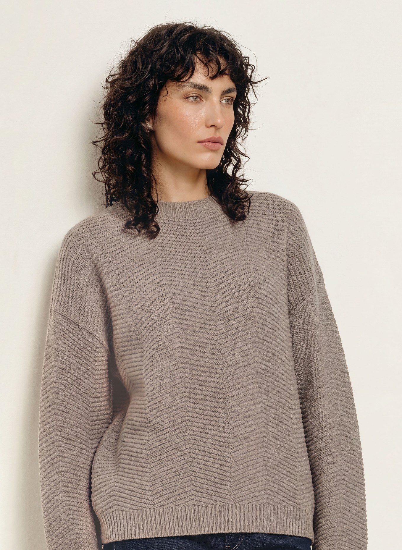 by Aylin Koenig Pullover ZAC aus Merinowolle: TAUPE