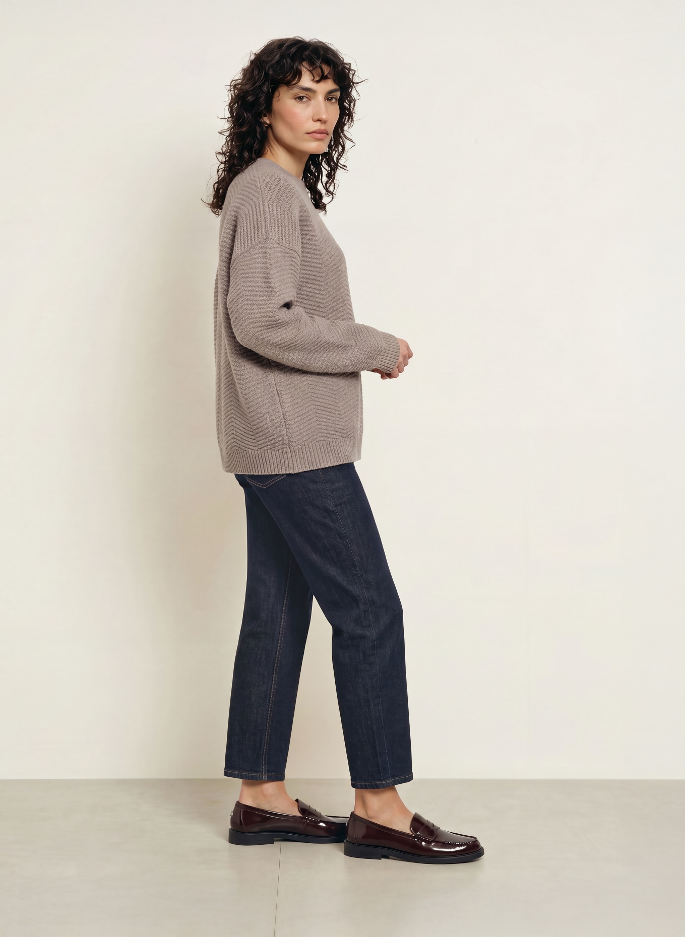 by Aylin Koenig Pullover ZAC aus Merinowolle: TAUPE