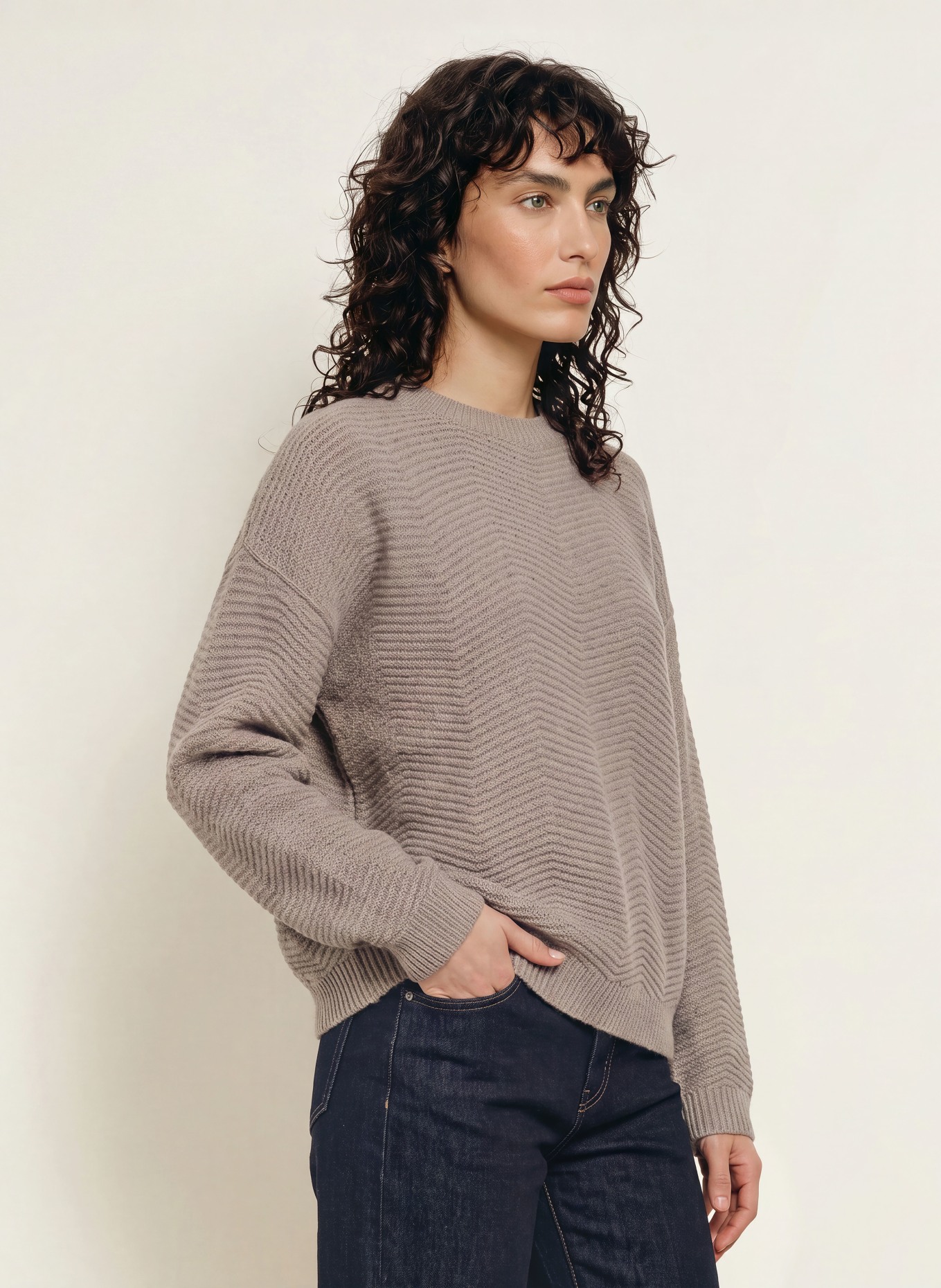 by Aylin Koenig Pullover ZAC aus Merinowolle: TAUPE