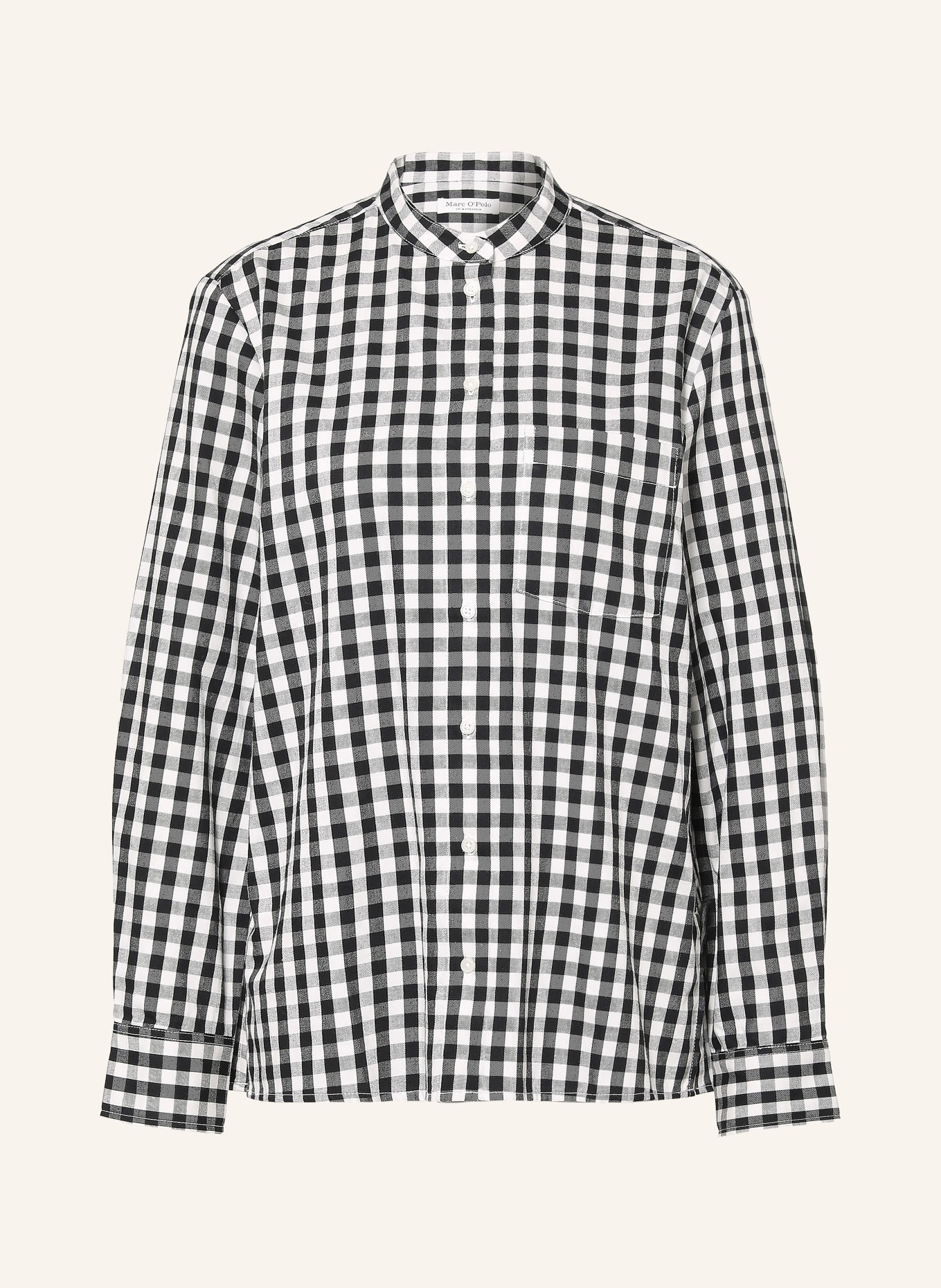 Marc O'Polo Flanellbluse: WEISS / GRAU / SCHWARZ