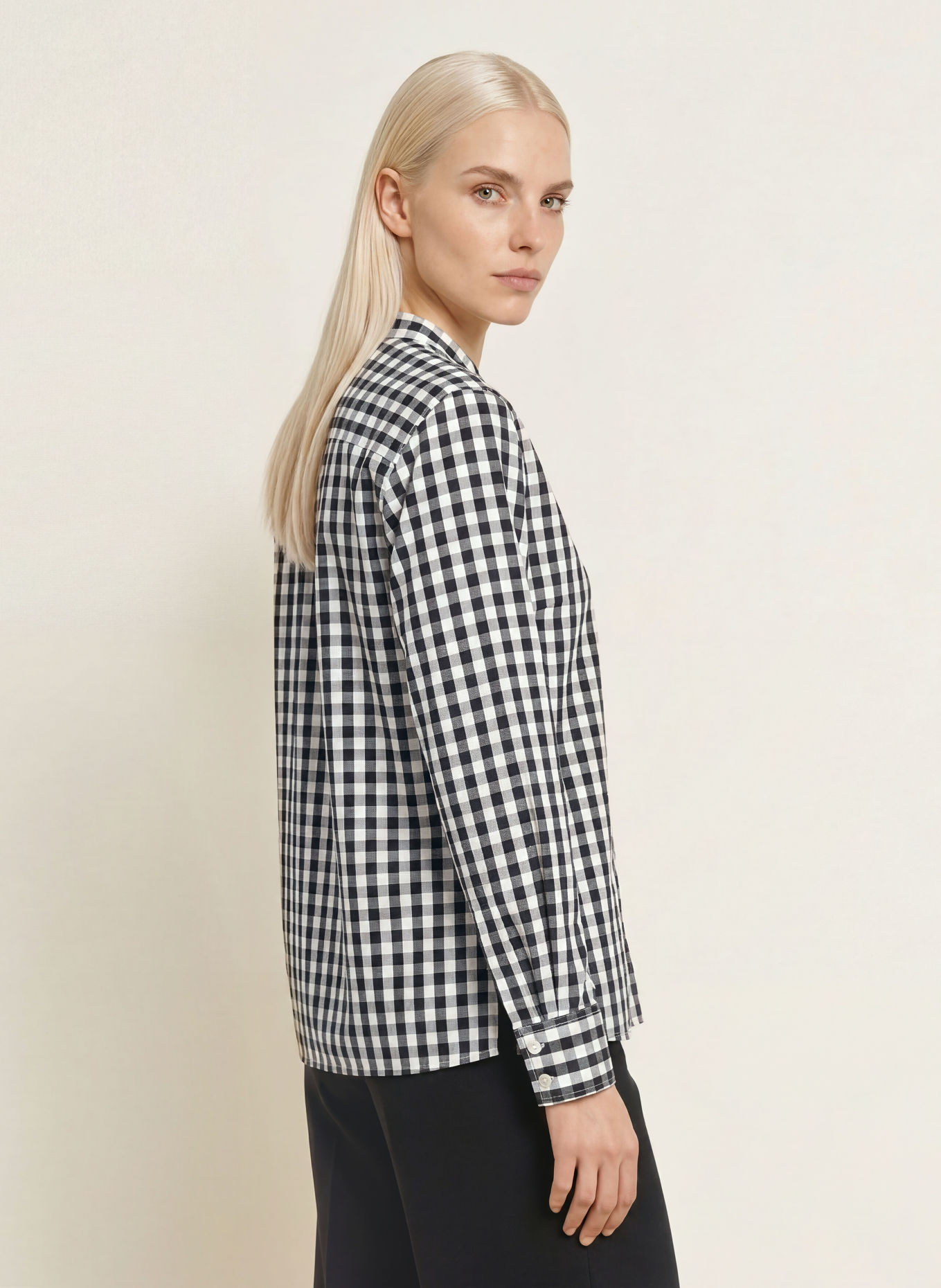 Marc O'Polo Flanellbluse: WEISS / GRAU / SCHWARZ