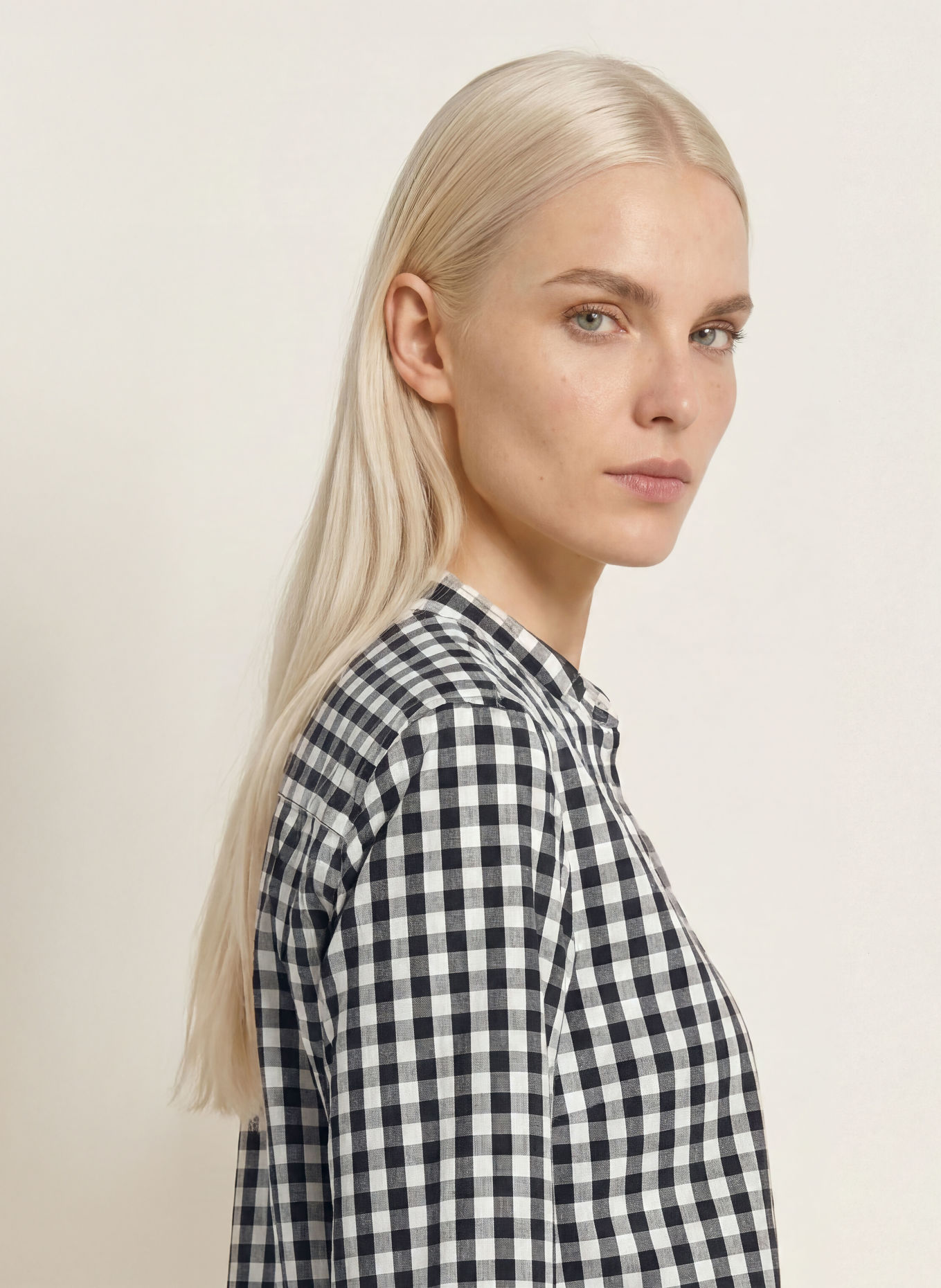 Marc O'Polo Flanellbluse: WEISS / GRAU / SCHWARZ