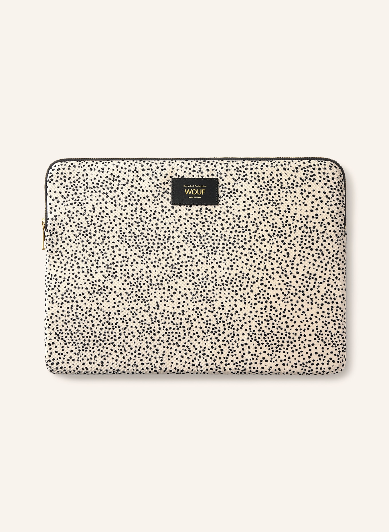 WOUF Laptophoes PANNA: CRÈME / ZWART