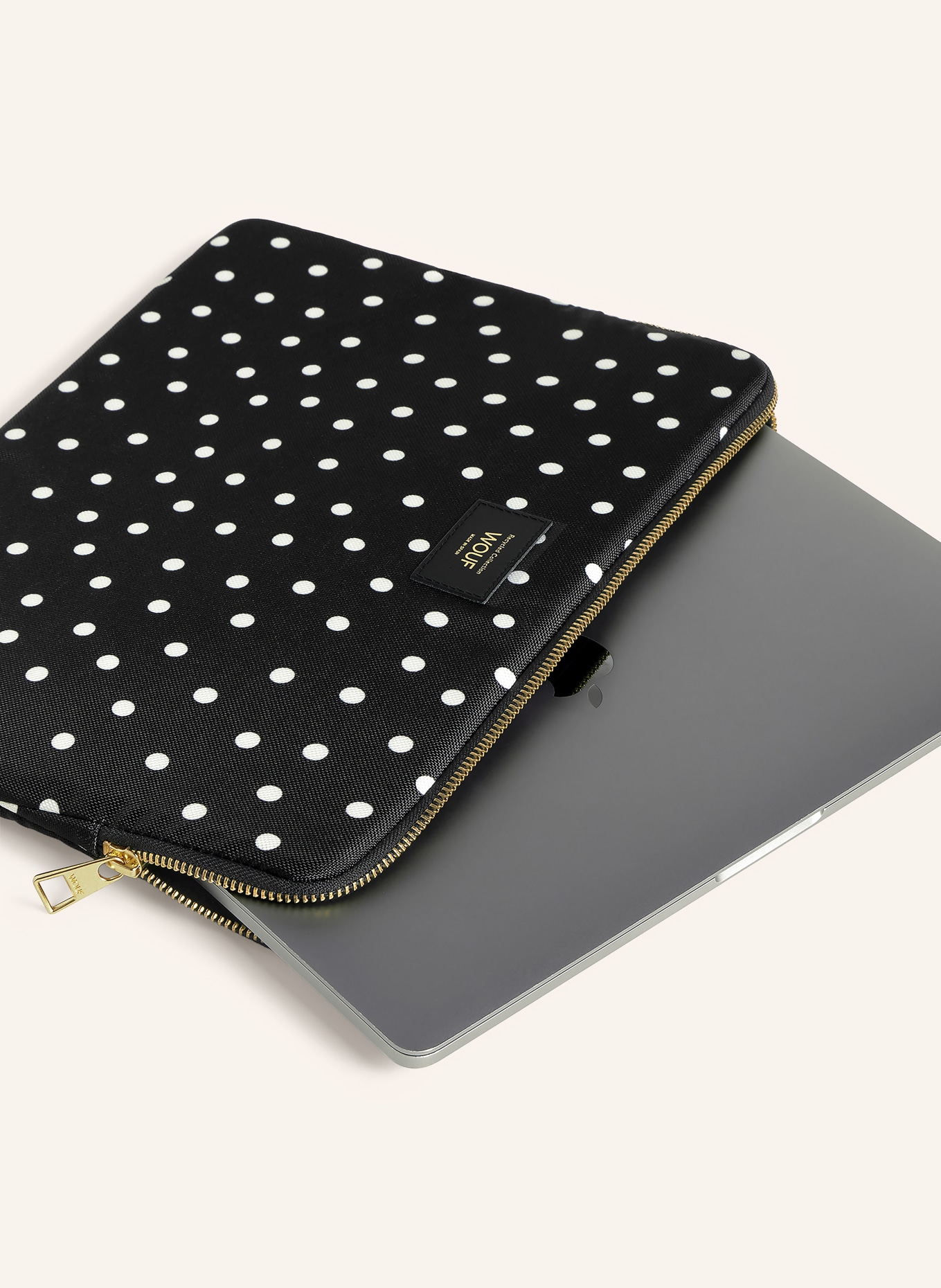 WOUF Housse pour ordinateur portable GRACE: NOIR / BLANC