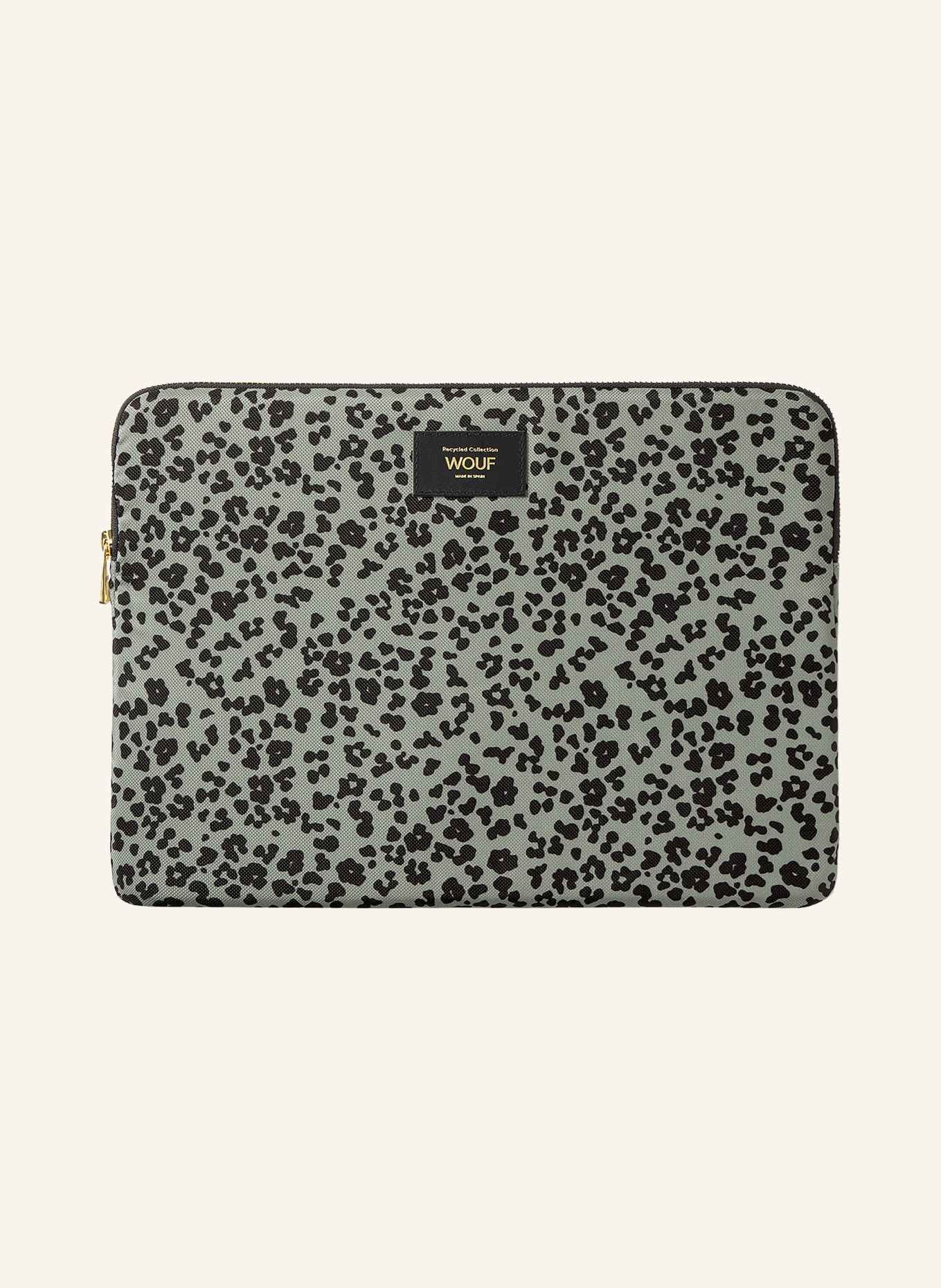 WOUF STEEL ROAR Laptop sleeve: LIGHT GREEN / BLACK
