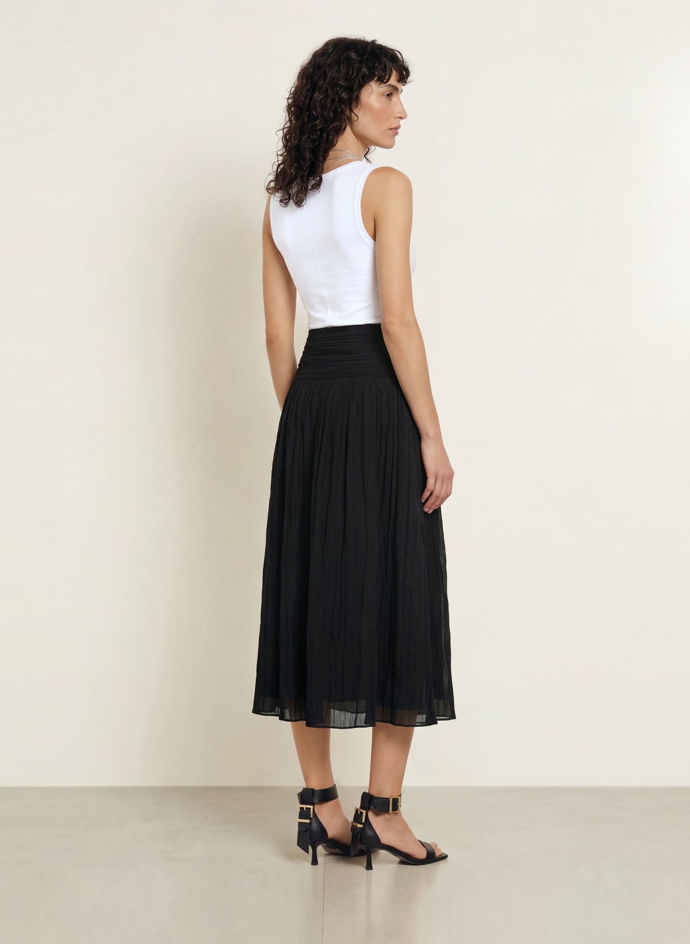 ALLSAINTS ASAL Skirt: BLACK