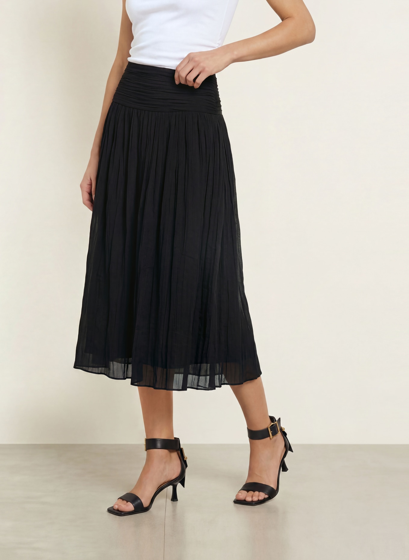 ALLSAINTS ASAL Skirt: BLACK