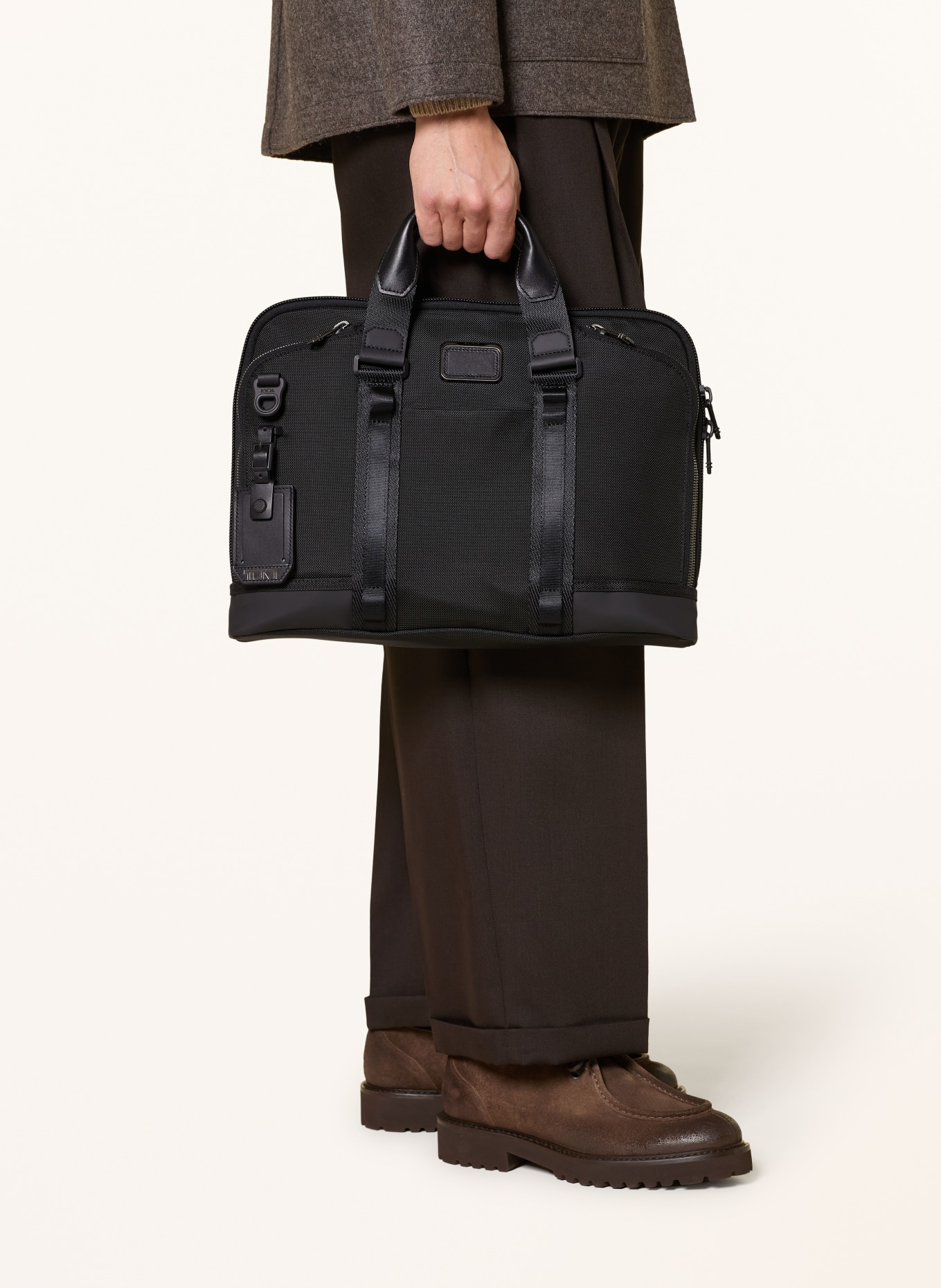 TUMI ALPHA BRAVO ACADEMY Laptop bag: BLACK / PLATINUM