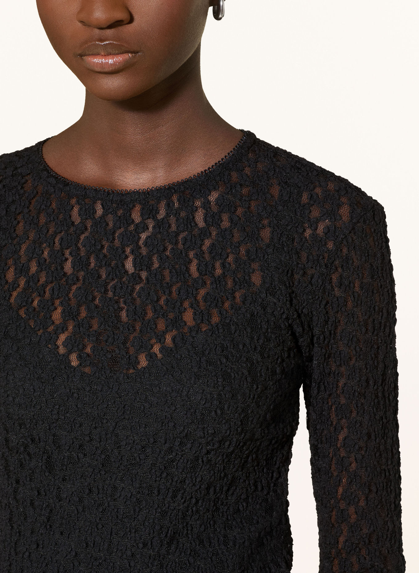 darling harbour Longsleeve met lange mouwen van kant: BLACK