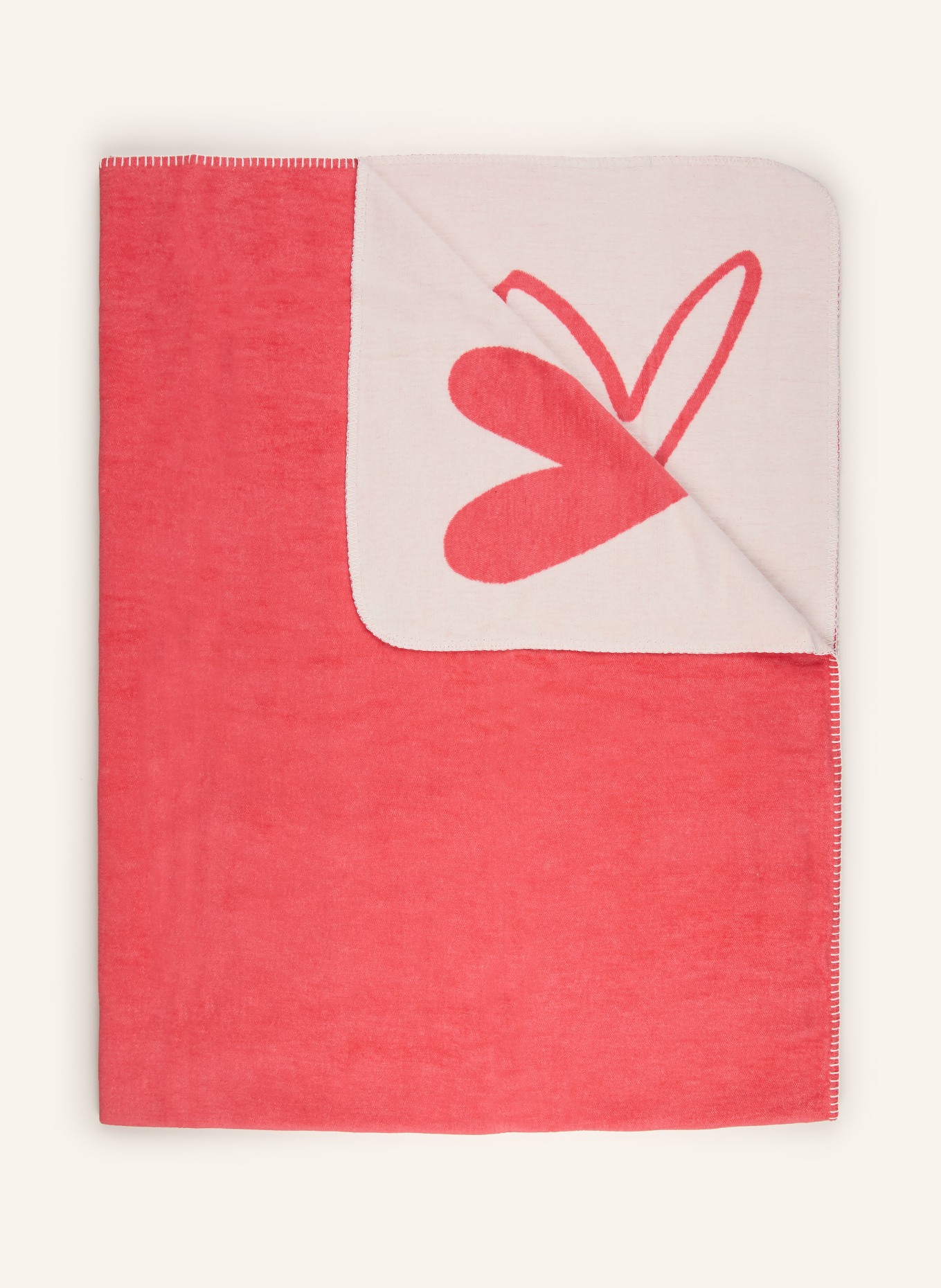 PAD Plaid HEART: ROUGE / CRÈME
