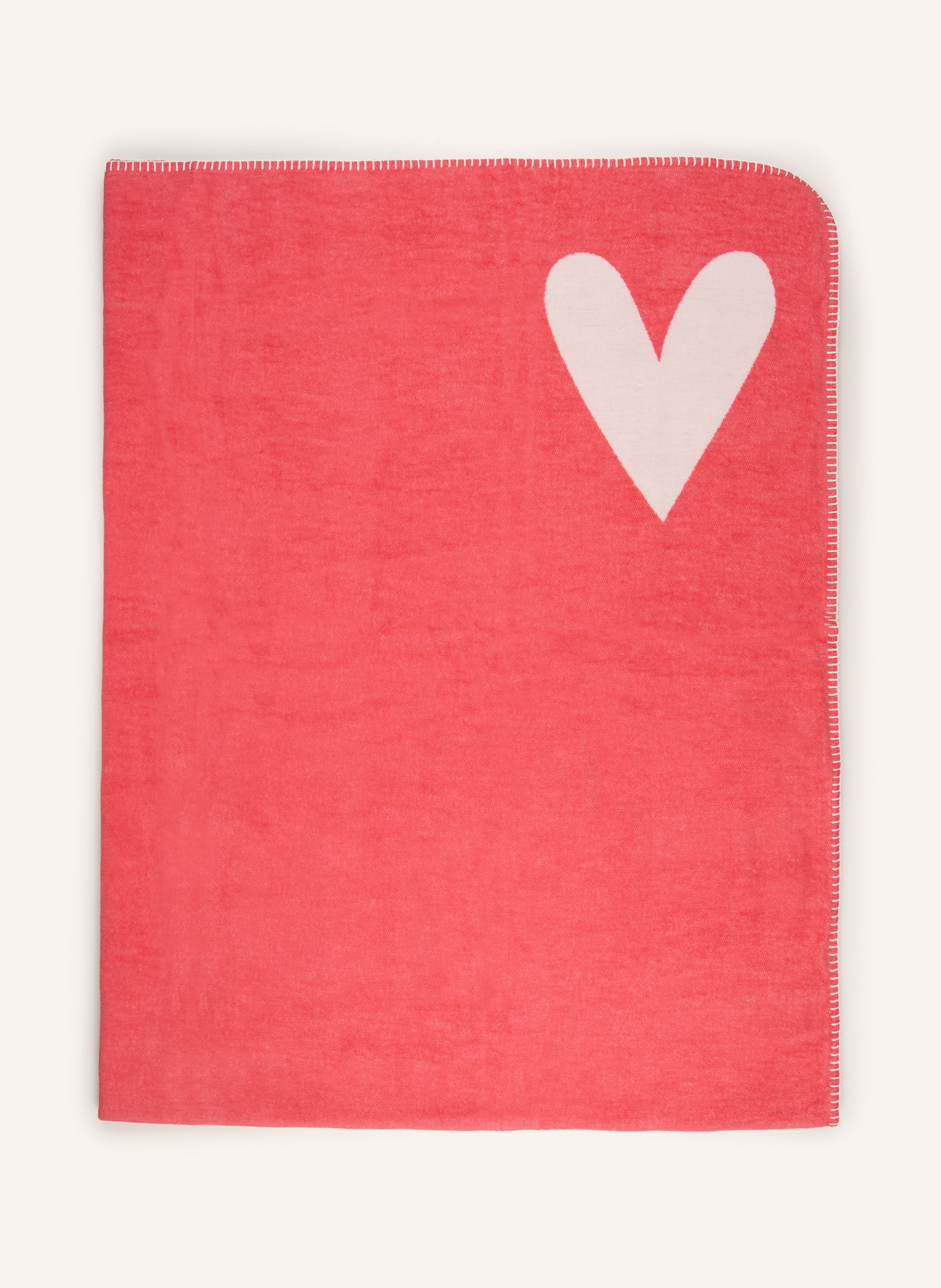 PAD Plaid HEART: ROUGE / CRÈME