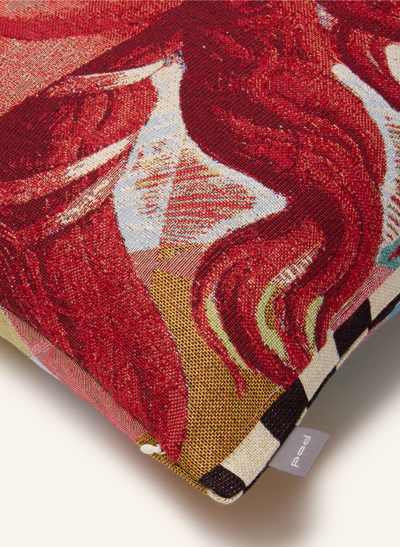 PAD LEGEND Decorative cushion cover: DARK RED / CREAM / LIGHT BLUE