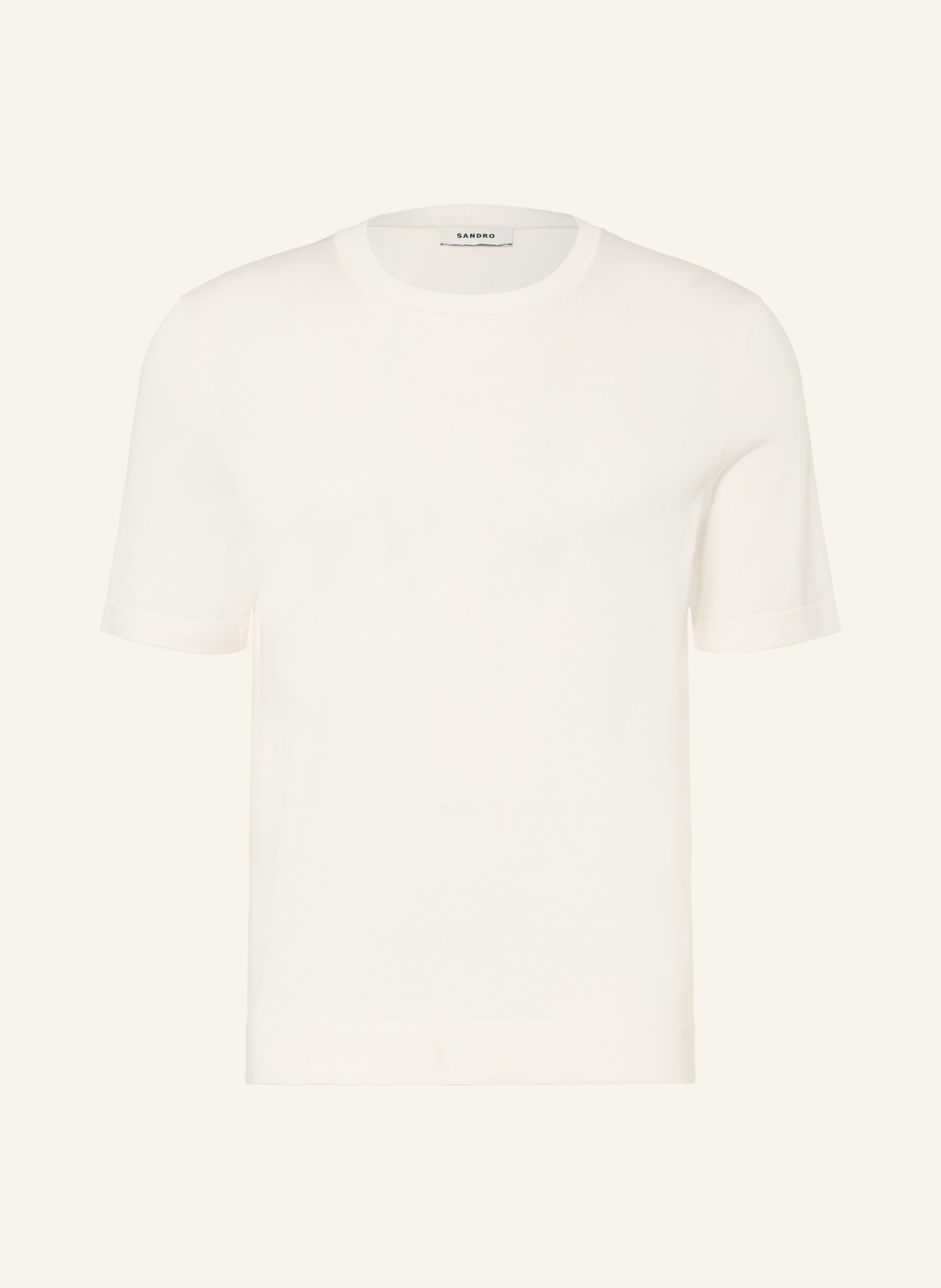SANDRO Strickshirt mit Seide: ECRU