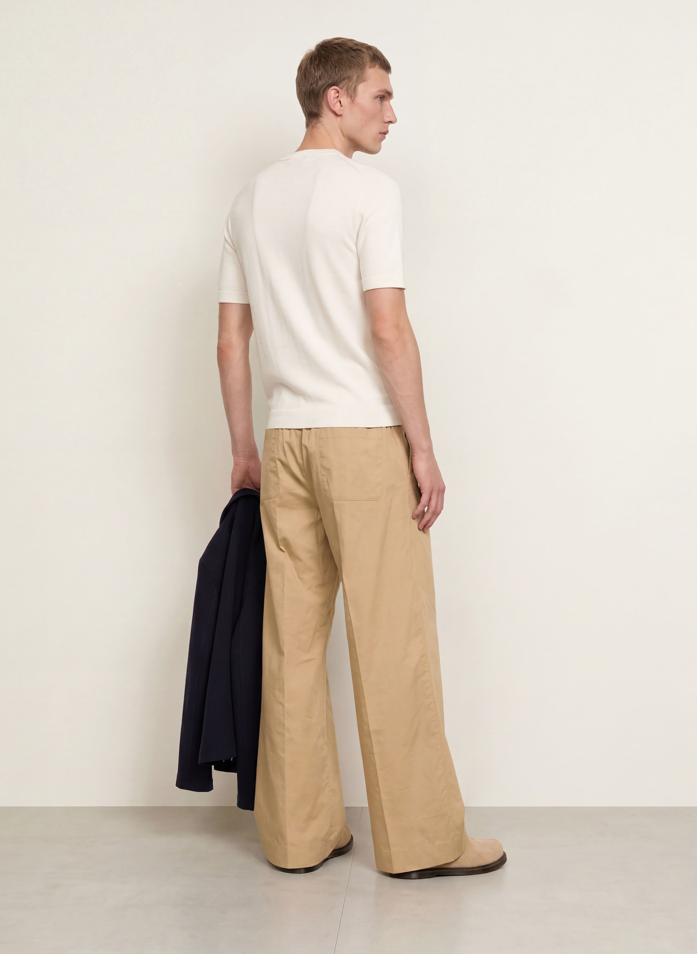 SANDRO Strickshirt mit Seide: ECRU