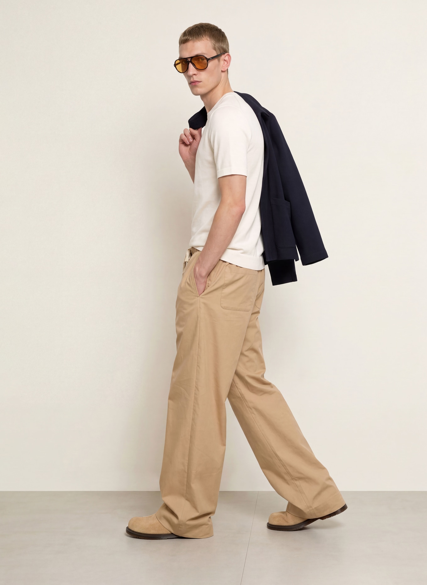 SANDRO Strickshirt mit Seide: ECRU