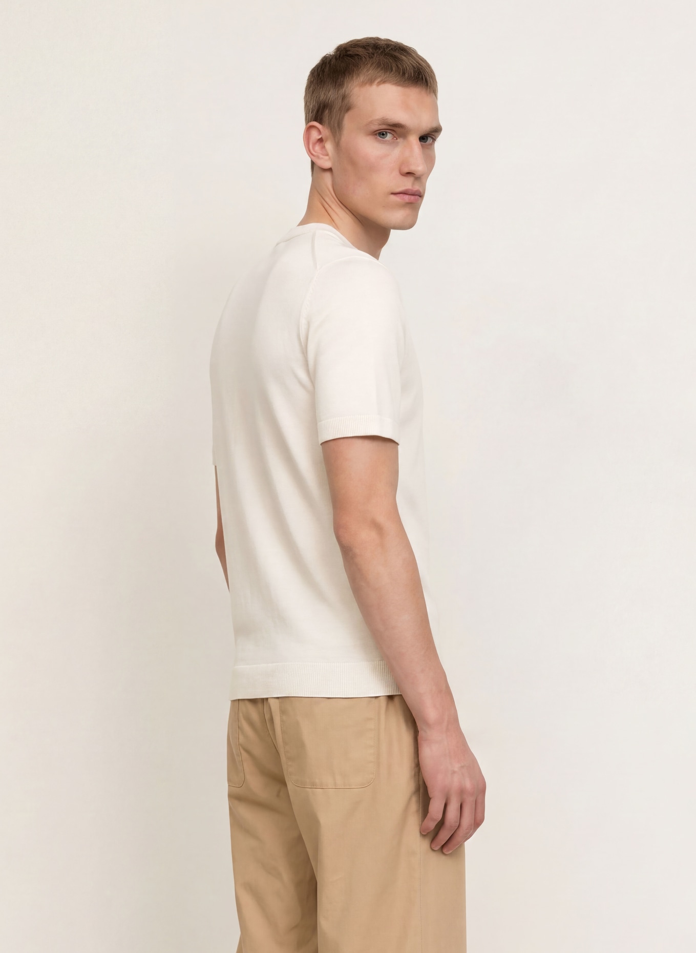 SANDRO Strickshirt mit Seide: ECRU