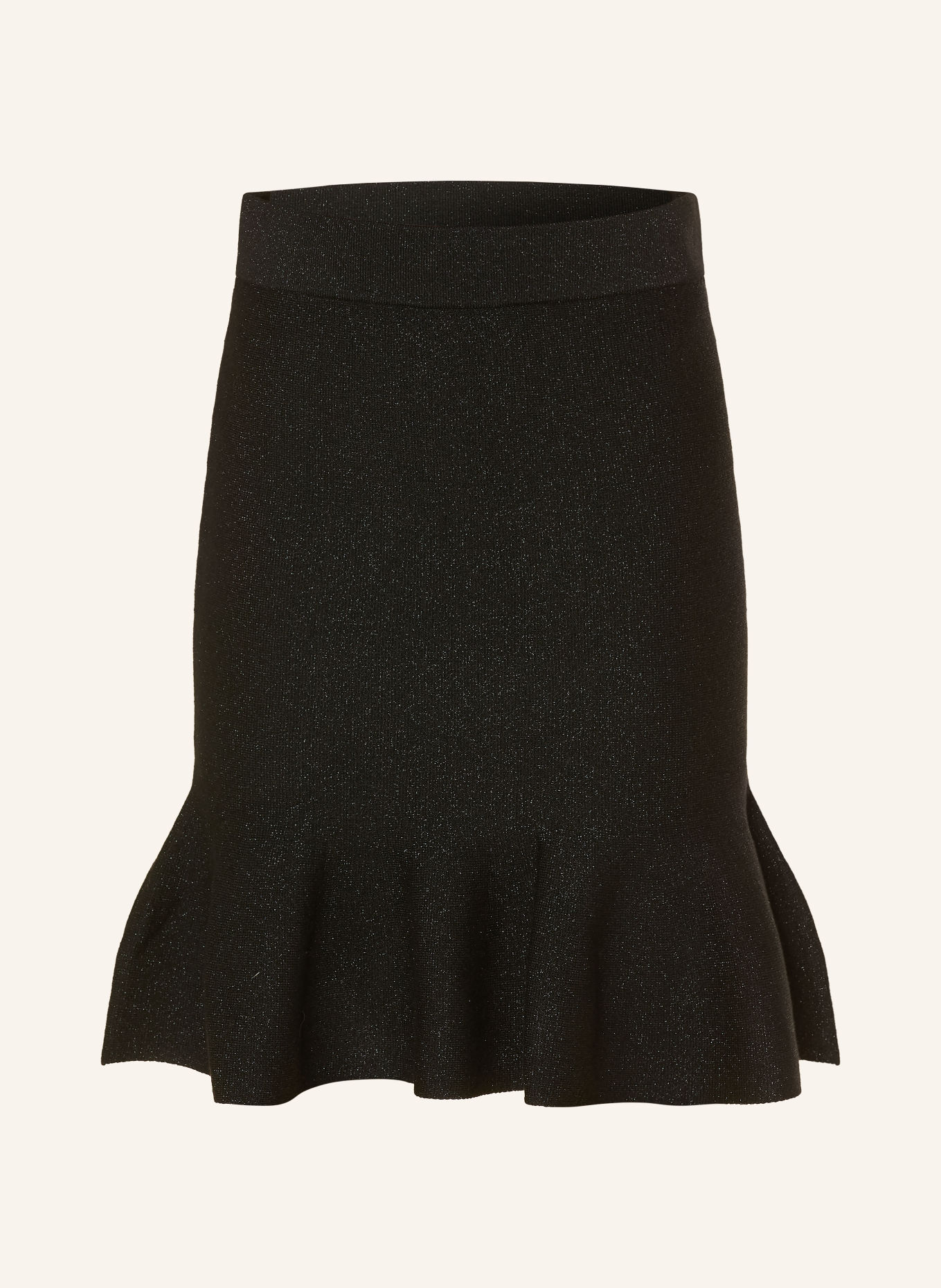 darling harbour Knit skirt with glitter yarn: BLACK
