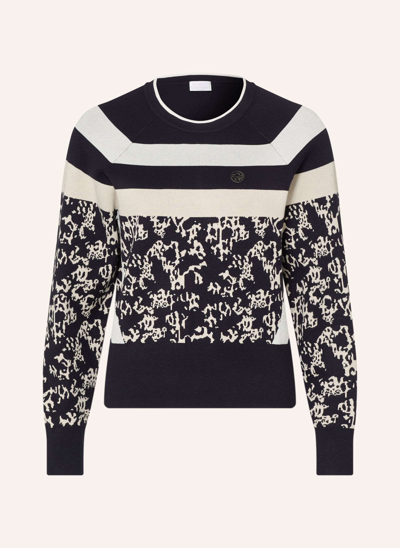 SPORTALM Pullover: DUNKELBLAU / WEISS