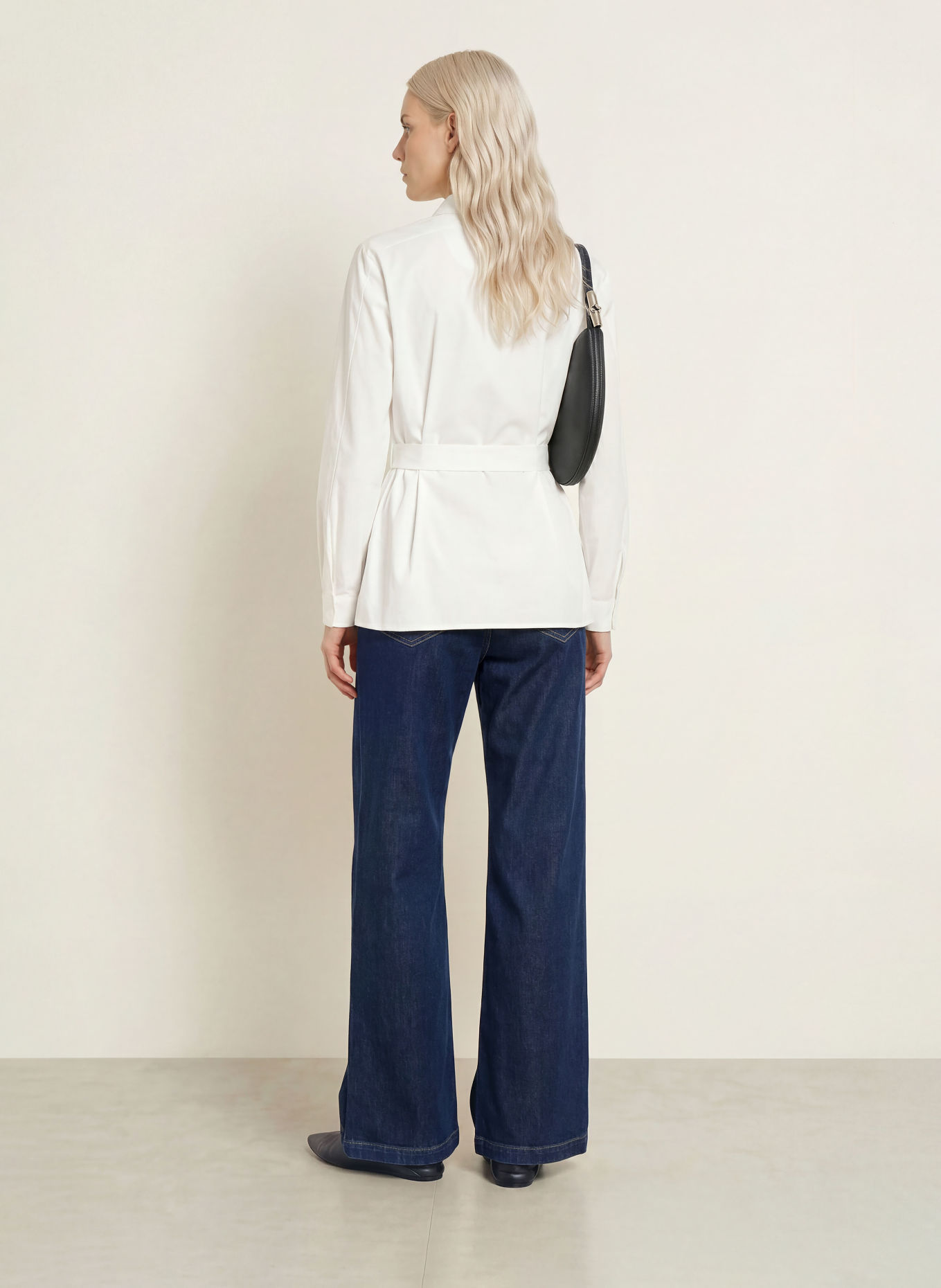 SPORTALM Jeansy flared z kamyczkami ozdobnymi: 2616 Dark Denim (23)