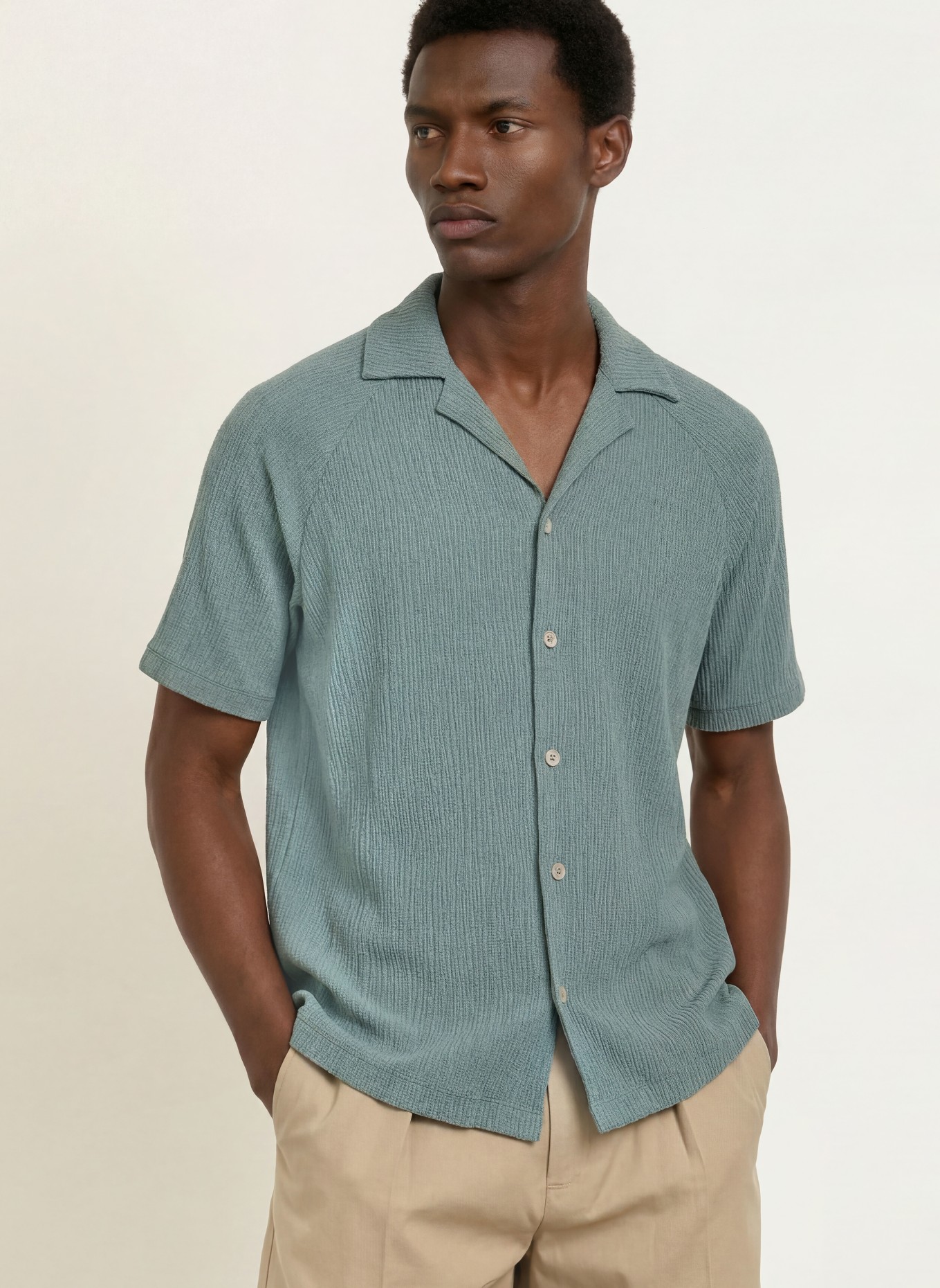 REISS Resort-overhemd KNOX Comfort Fit: GROEN