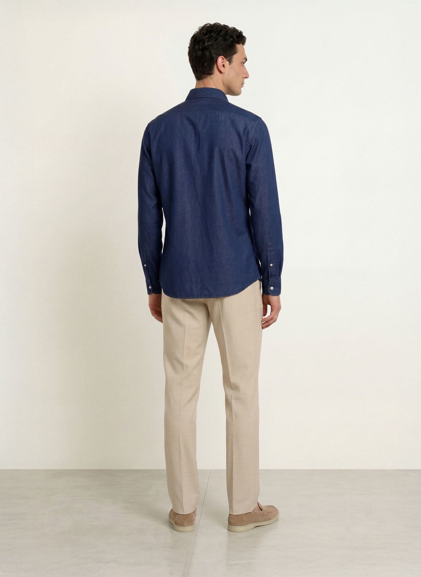 REISS Koszula DON Slim Fit w stylu jeansowym: GRANATOWY
