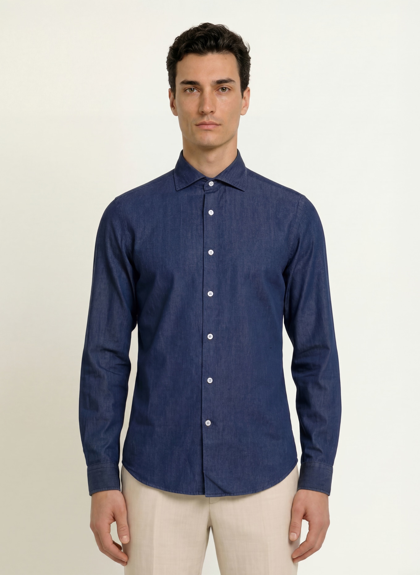 REISS Koszula DON Slim Fit w stylu jeansowym: GRANATOWY