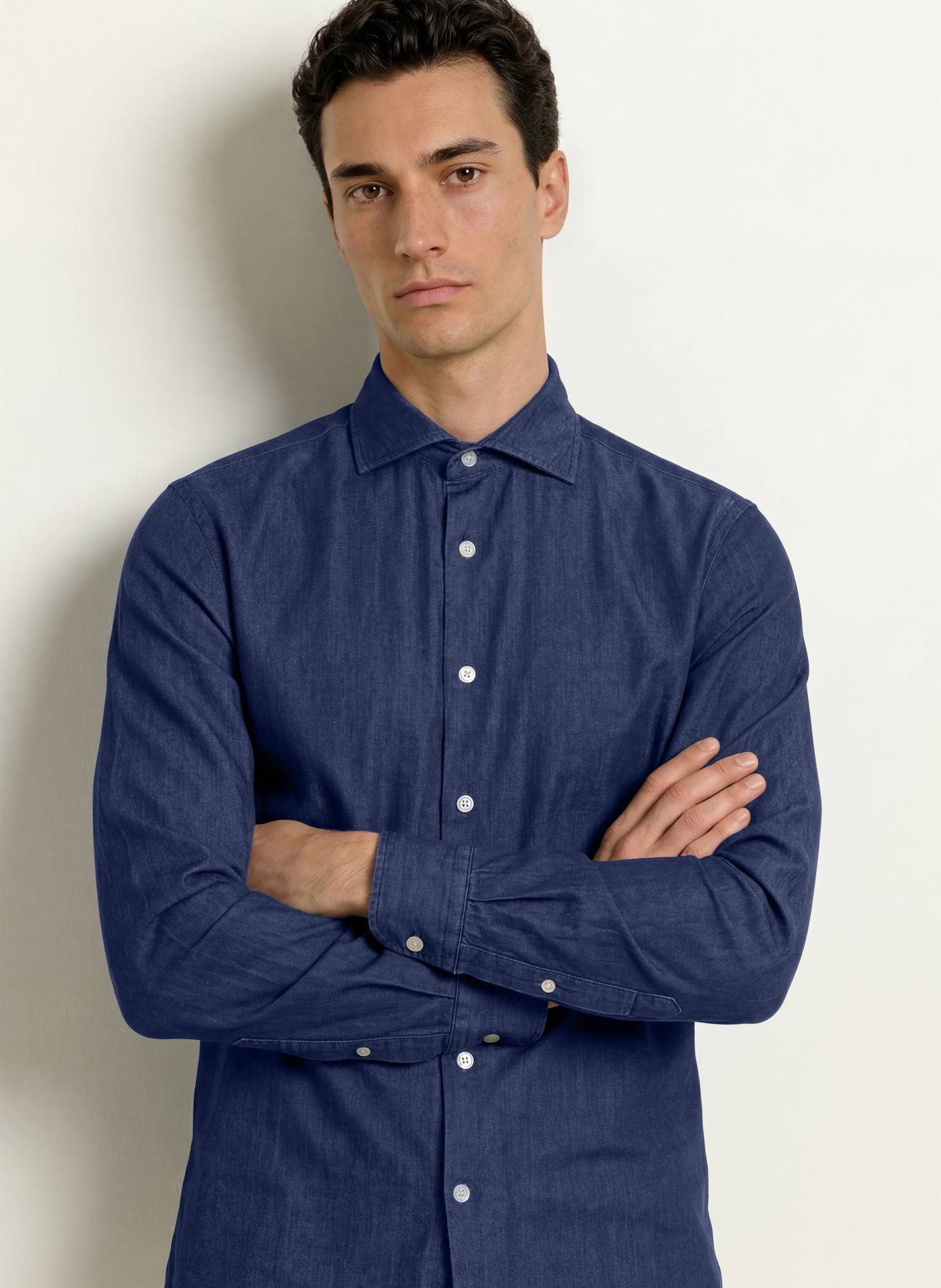 REISS Koszula DON Slim Fit w stylu jeansowym: GRANATOWY