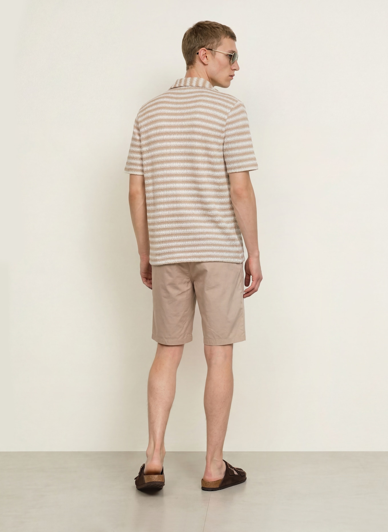 REISS Resort-overhemd ISLAND Comfort Fit: WIT / BEIGE