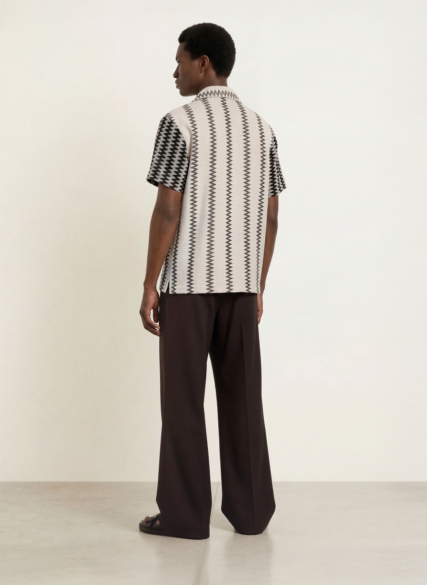 REISS Resort-overhemd DAIN Comfort Fit: WIT / ZWART