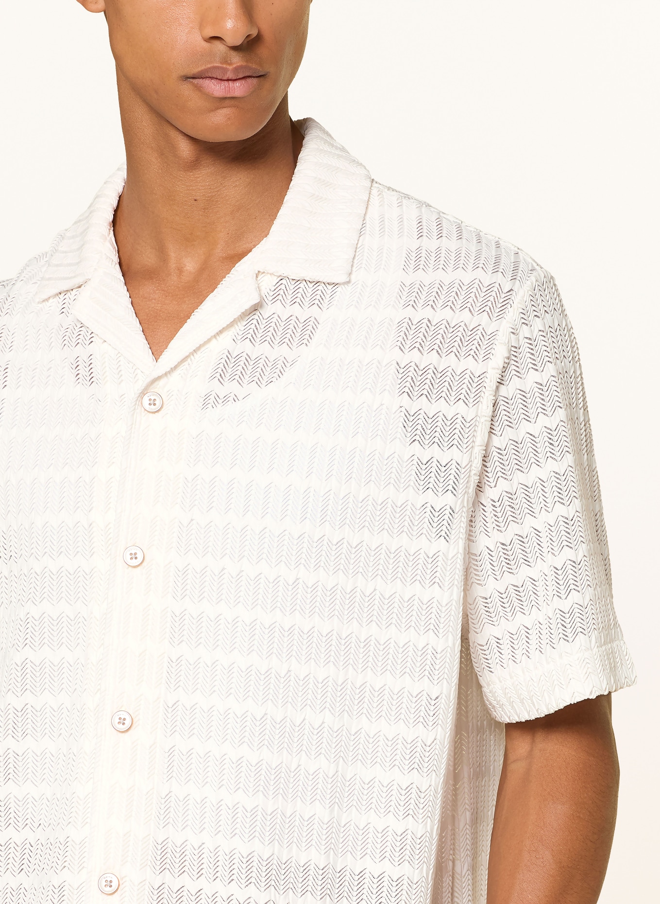 REISS Resorthemd SID Comfort Fit aus Jersey: WEISS