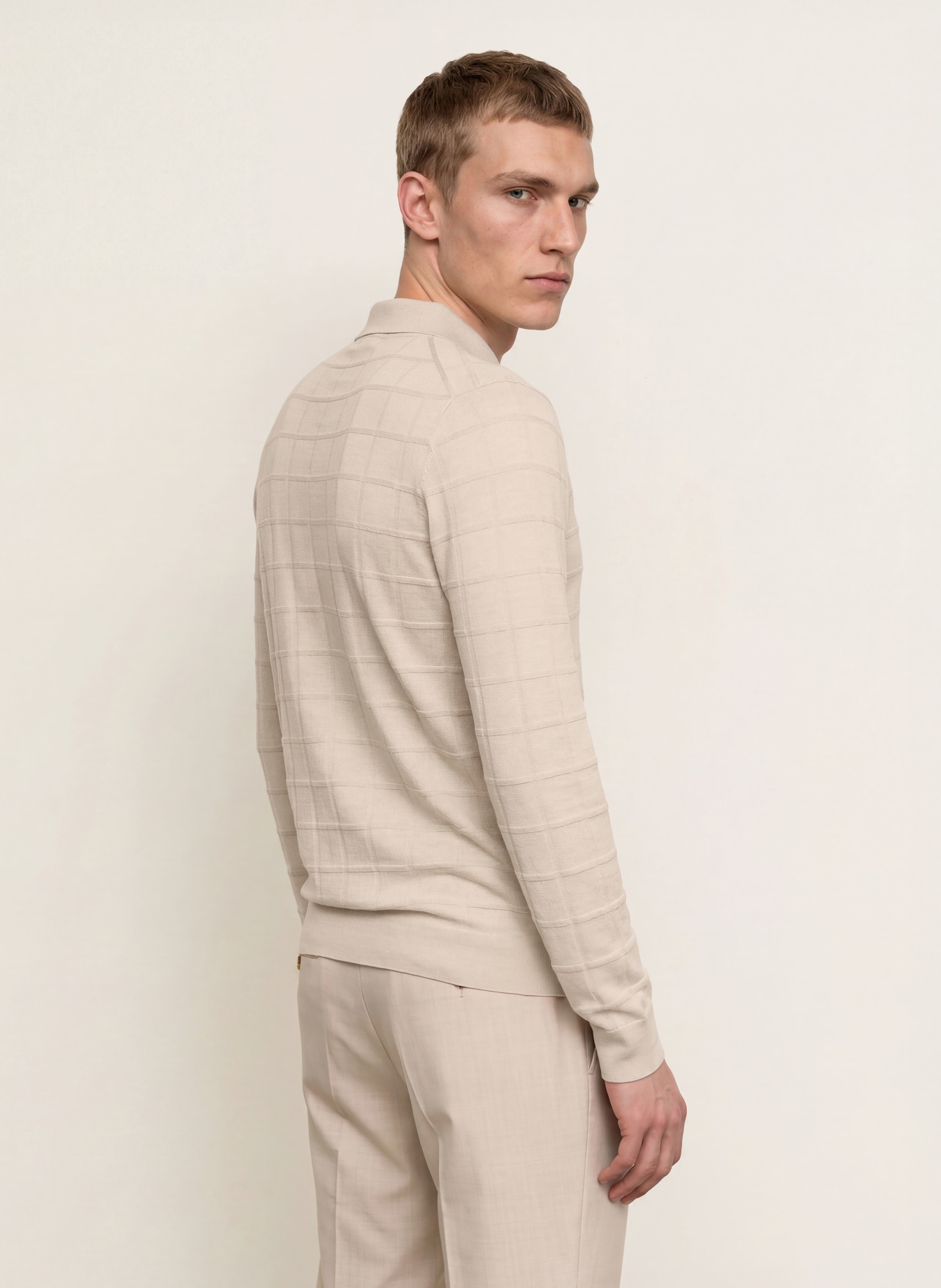 REISS Polo en maille PALLAS: BEIGE