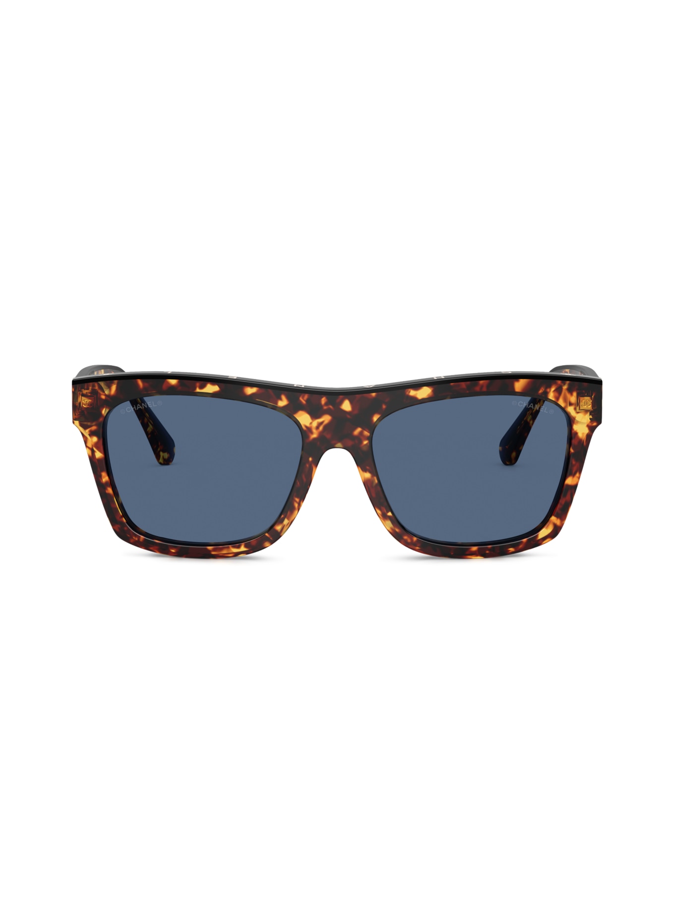 CHANEL Quadratische Sonnenbrille: HAVANNA/ BLUE