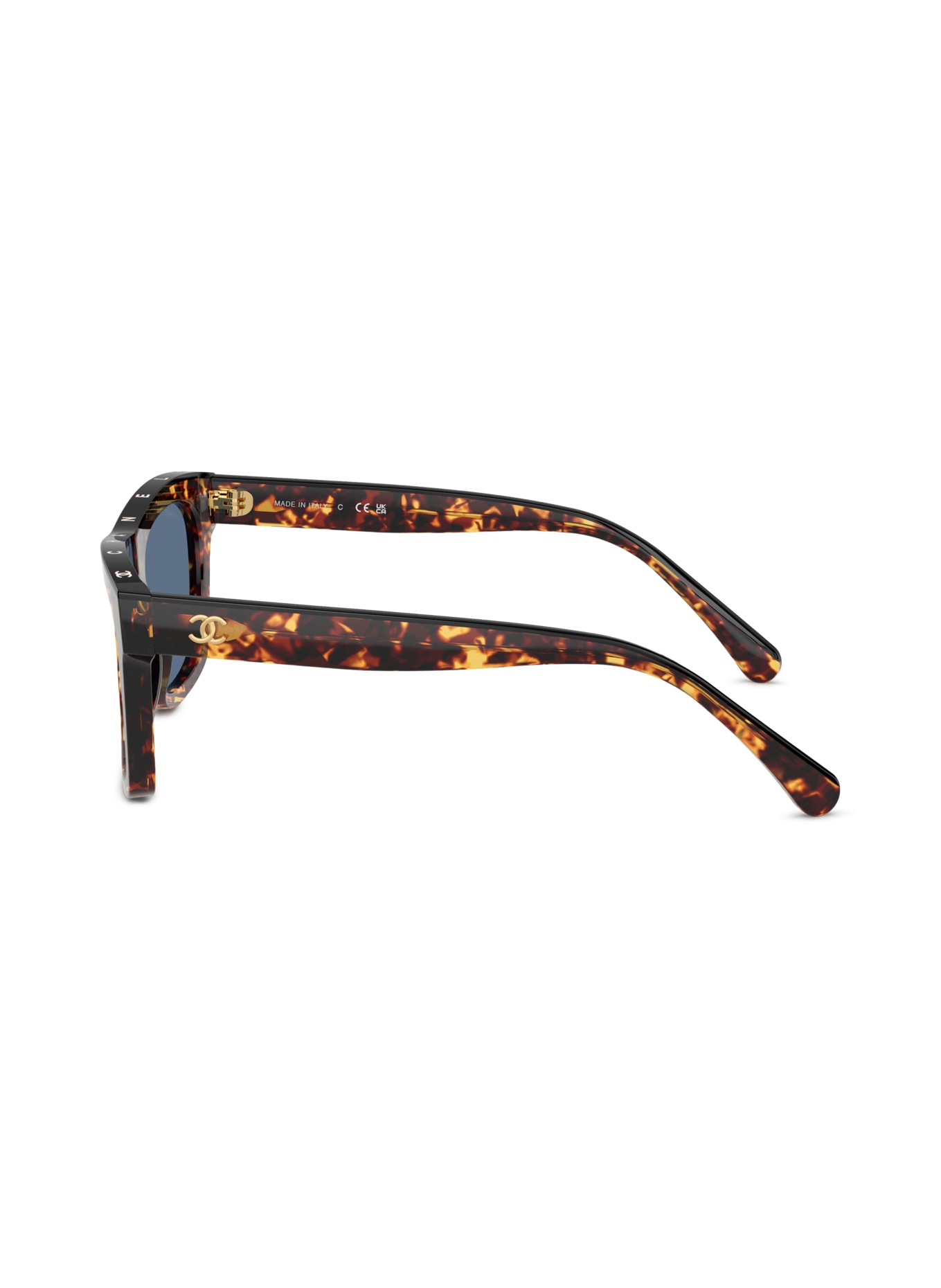 CHANEL Quadratische Sonnenbrille: HAVANNA/ BLUE