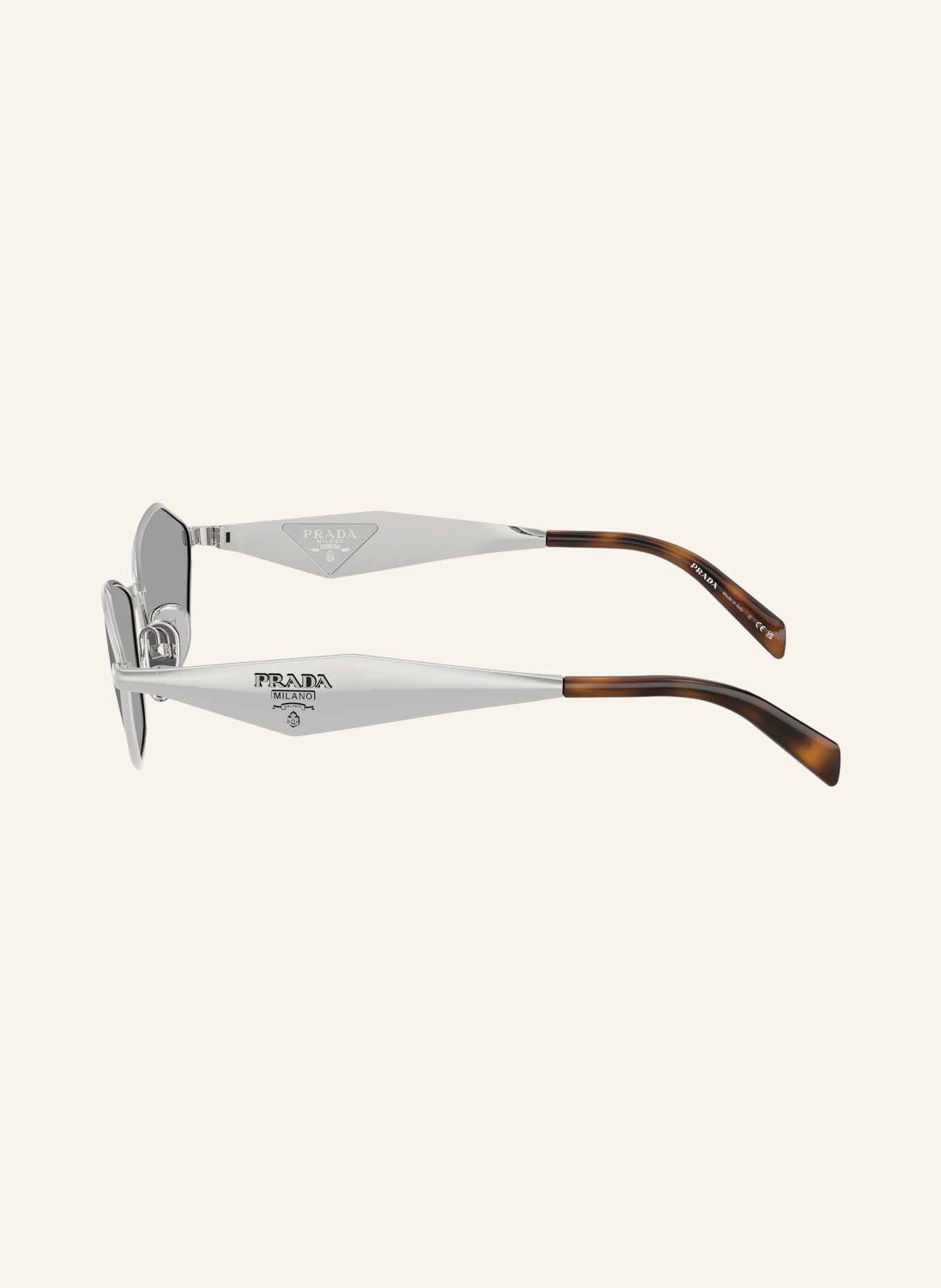 PRADA Sonnenbrille PR D50S: SILBER/ GRAU
