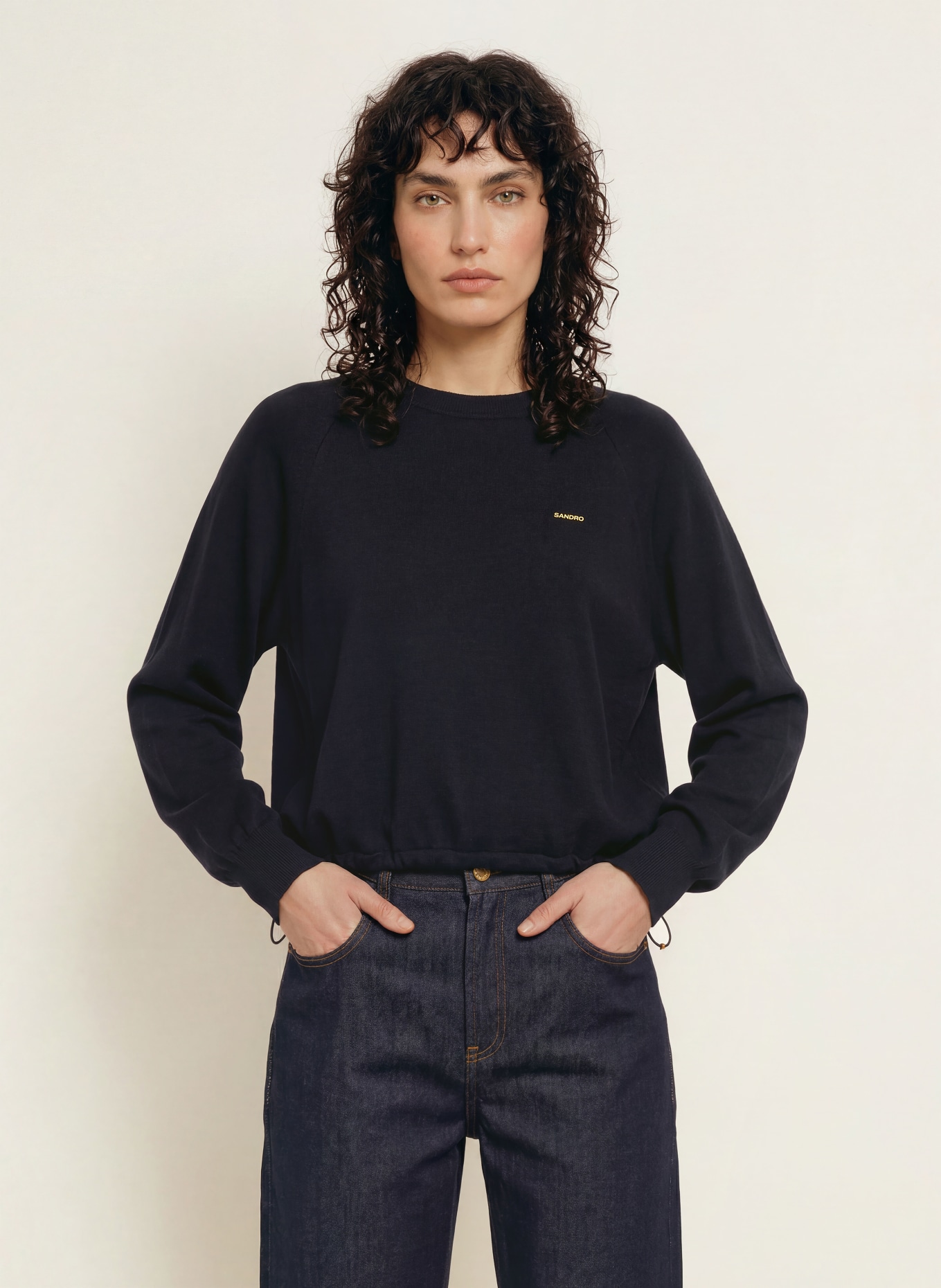 SANDRO Pullover: SCHWARZ