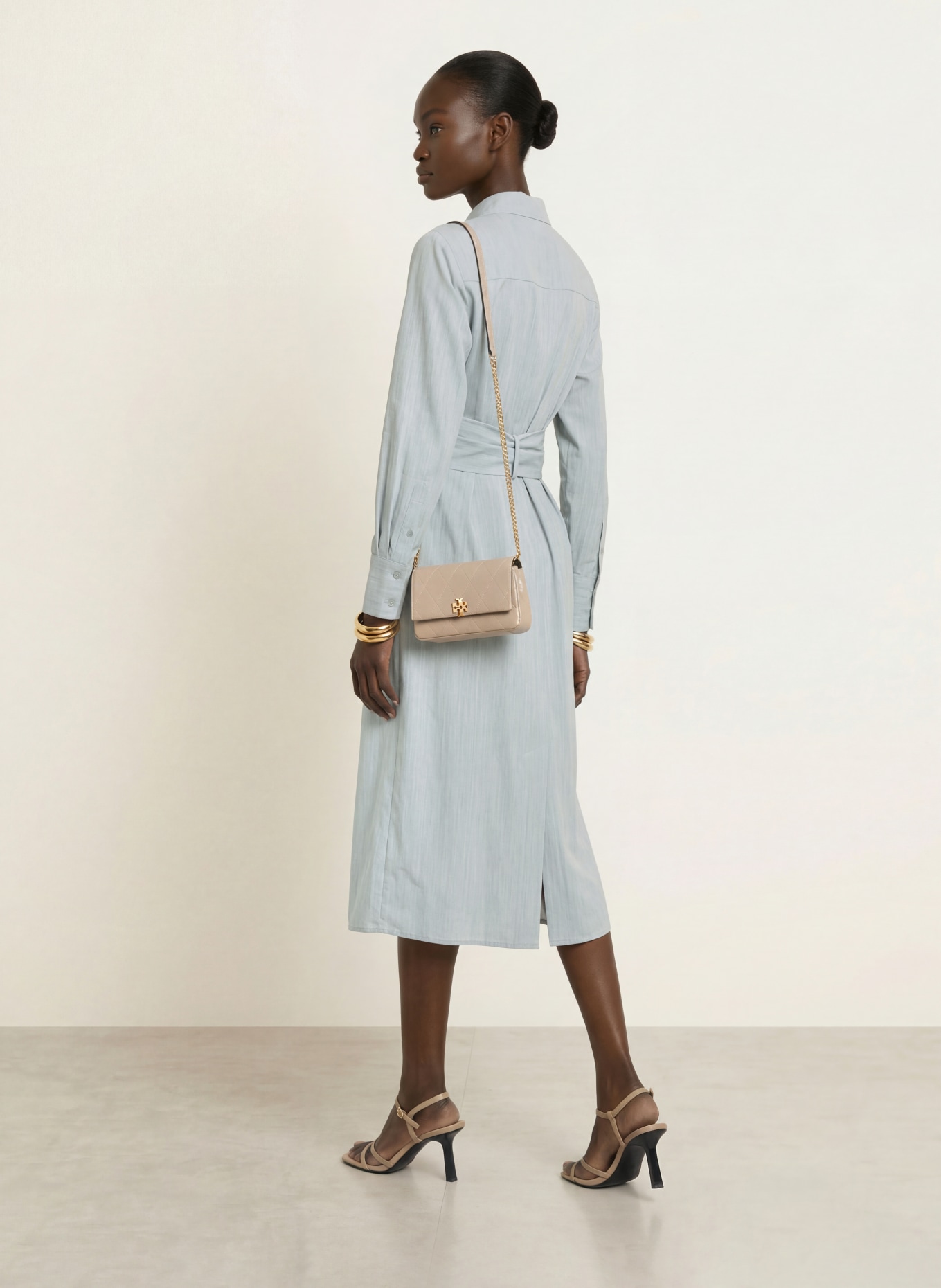 REISS Hemdblusenkleid GIANNA: HELLBLAU