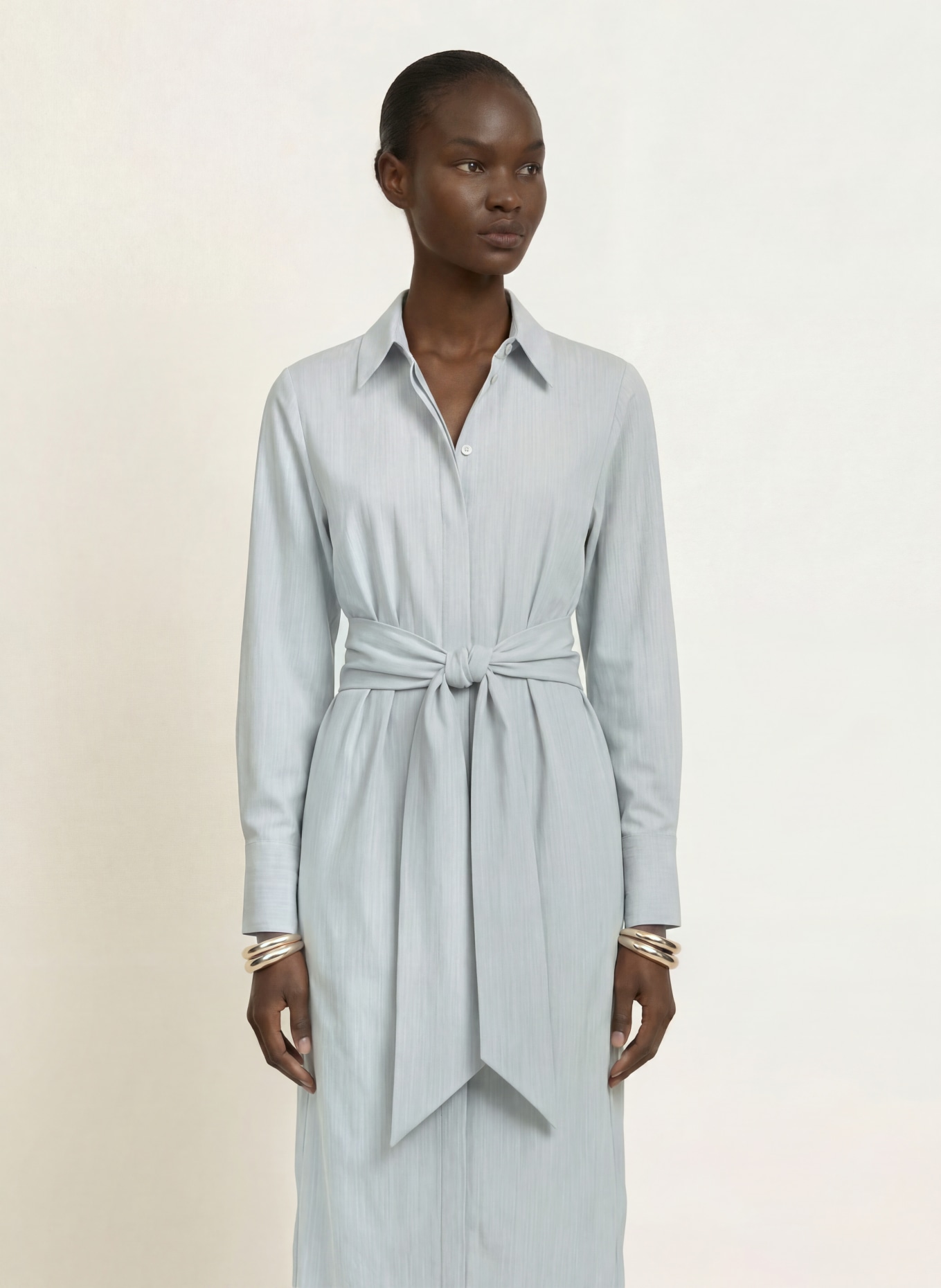 REISS Hemdblusenkleid GIANNA: HELLBLAU
