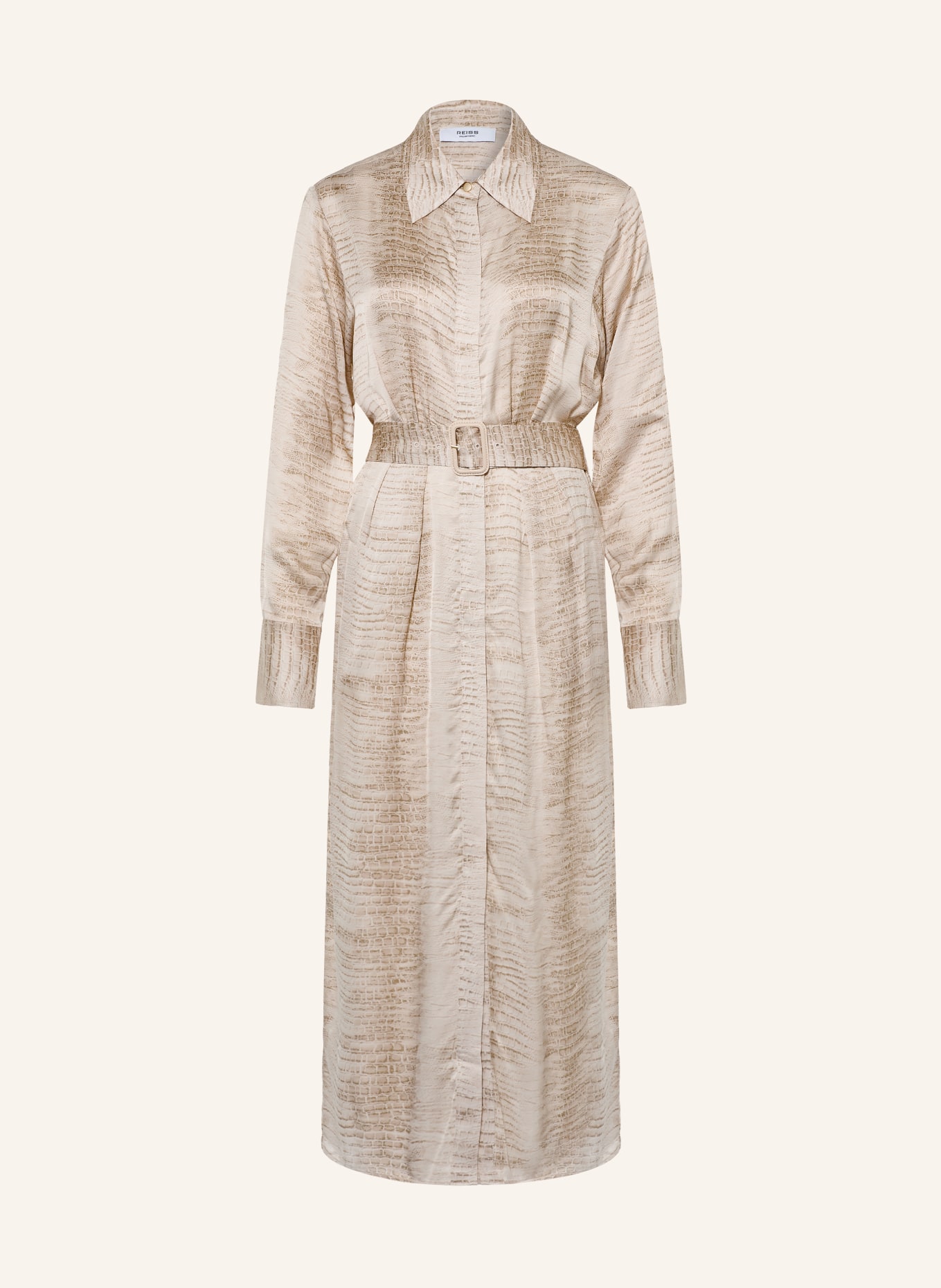 REISS Satinblusklänning SIENNA: BEIGE