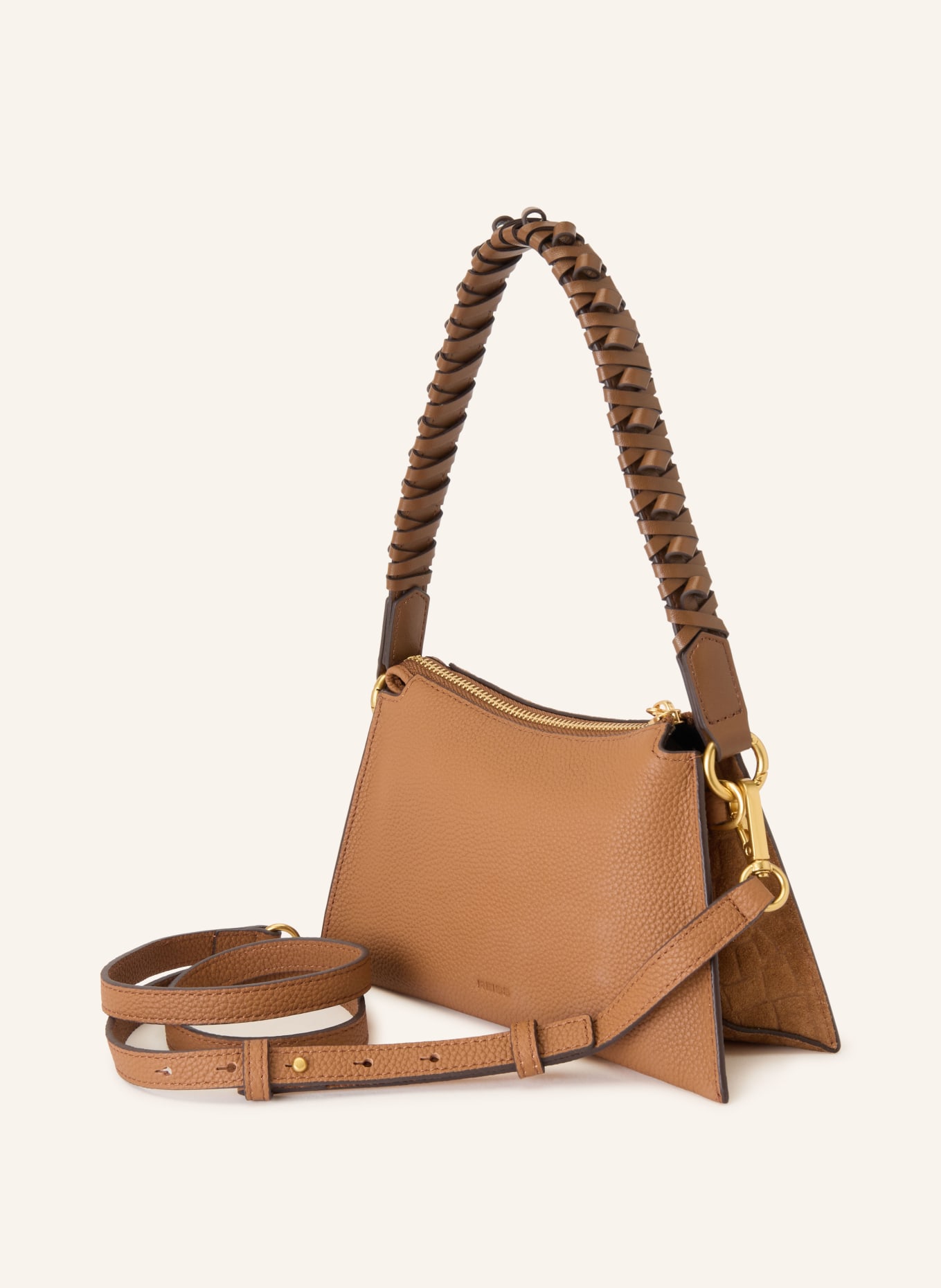REISS AVERY Shoulder Bag: BROWN / GOLD