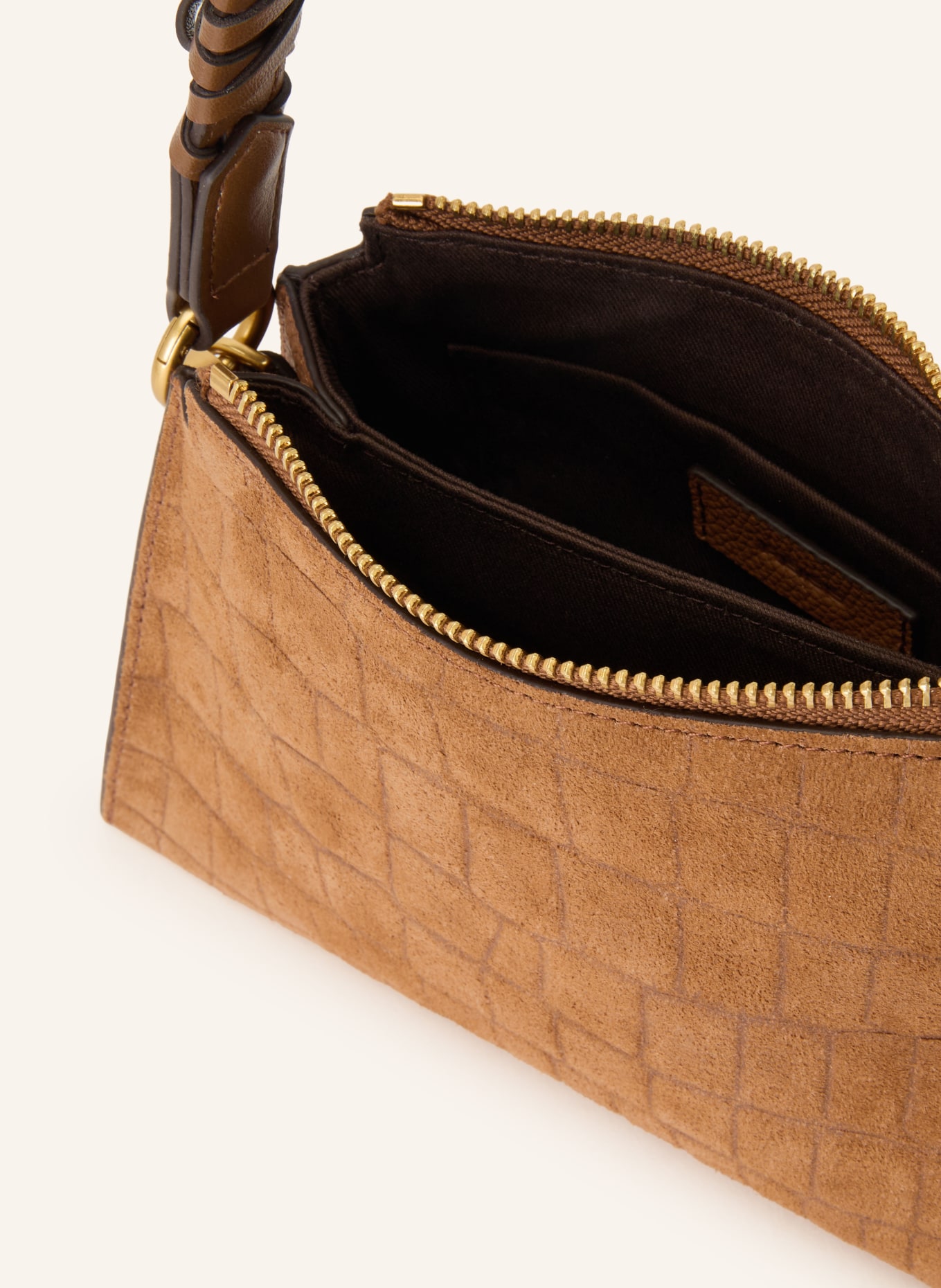 REISS AVERY Shoulder Bag: BROWN / GOLD