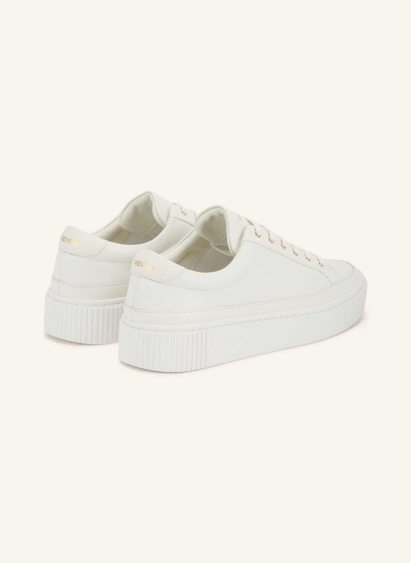 REISS LEANNE-LOW TOP Sneakers: WHITE