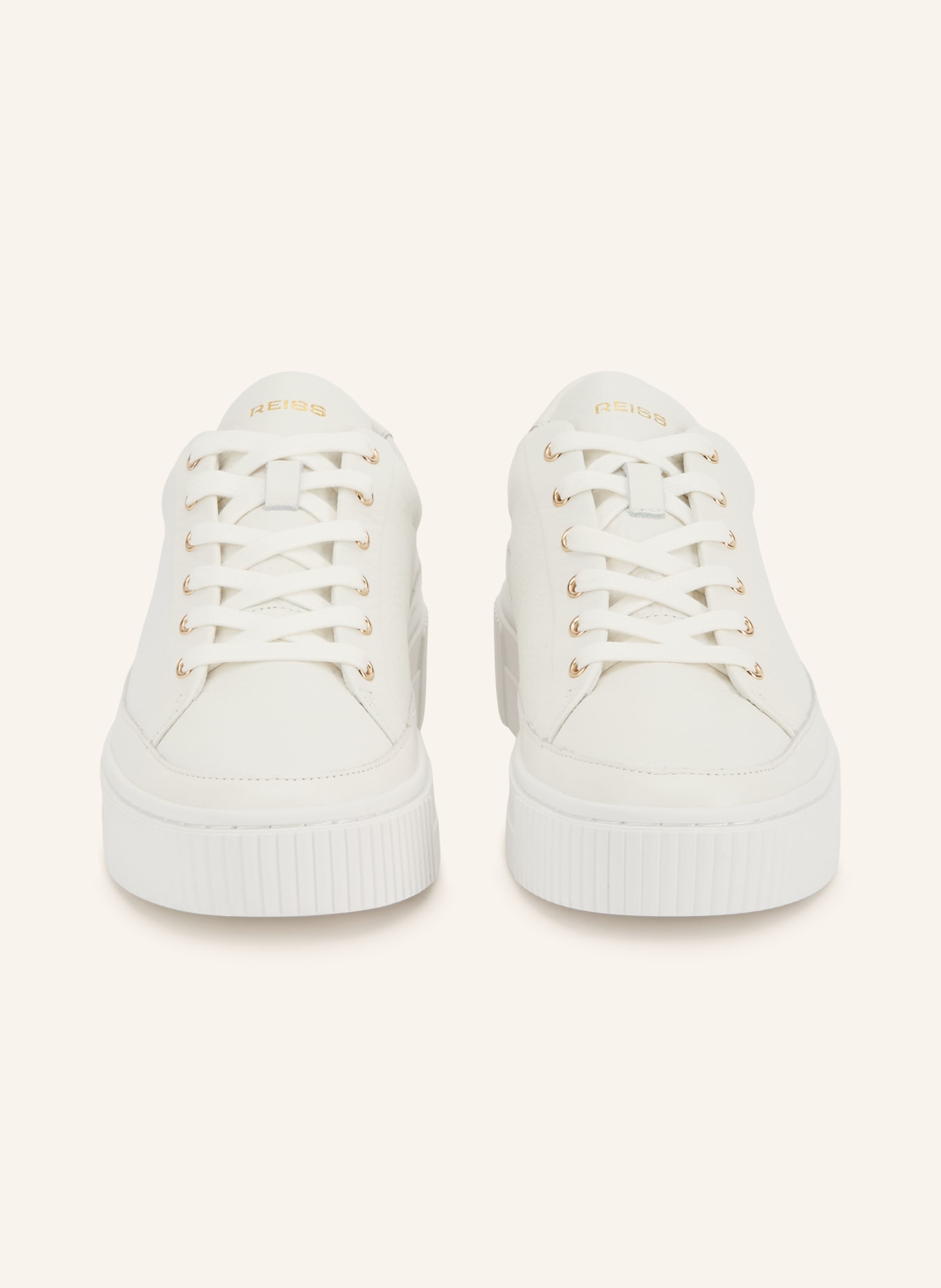 REISS LEANNE-LOW TOP Sneakers: WHITE