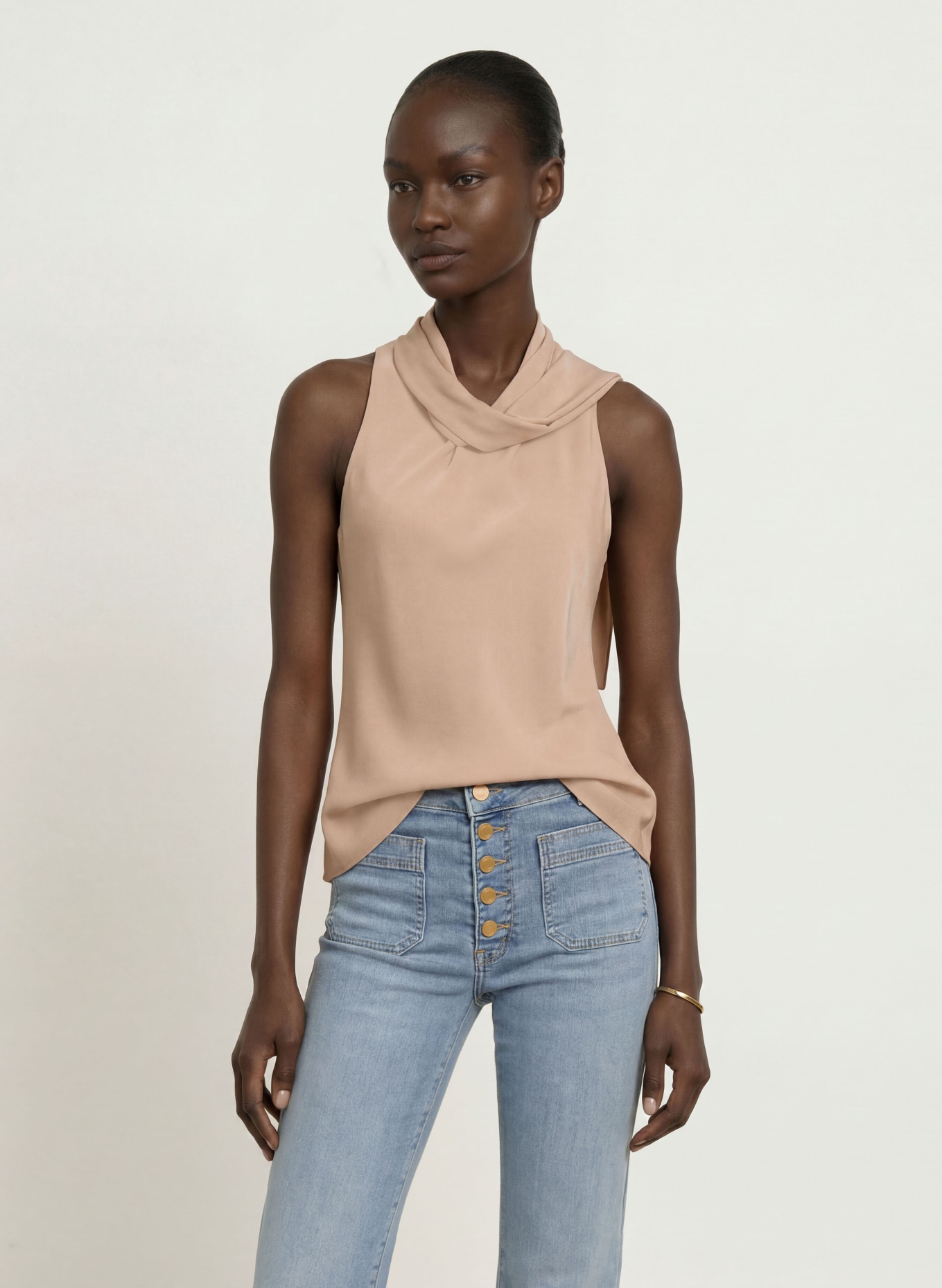 REISS Blousetop TAYLOR: BEIGE