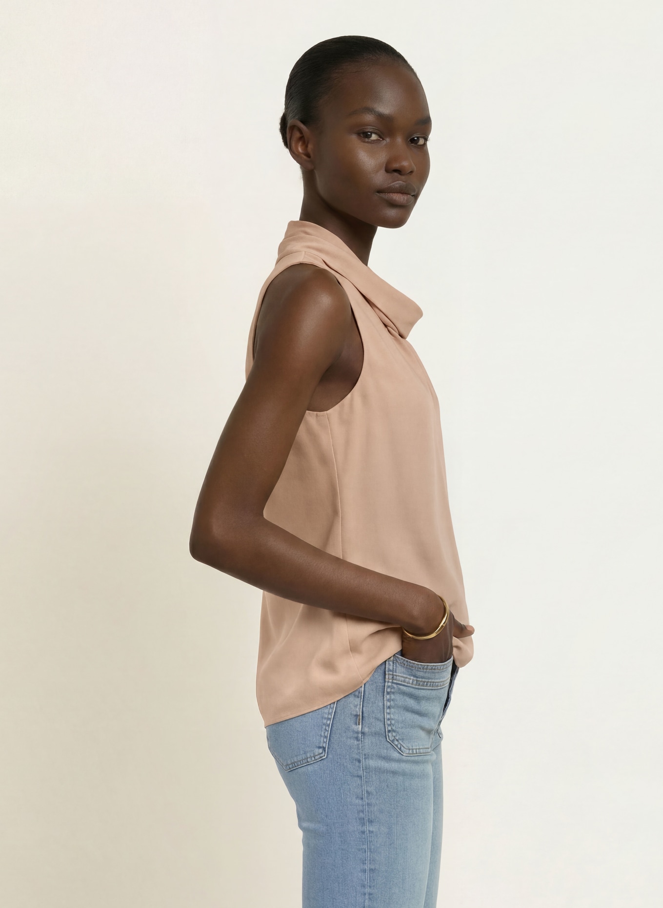 REISS Blousetop TAYLOR: BEIGE