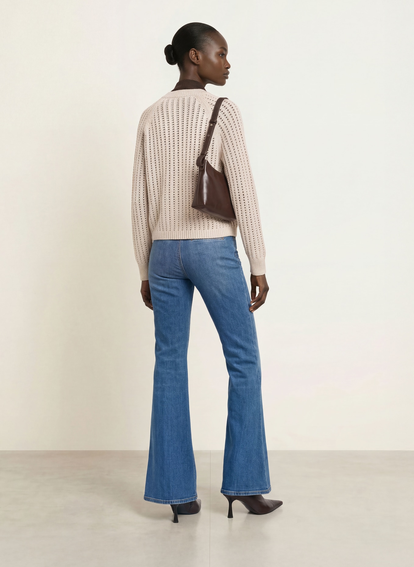 REISS CONSTANCE Cardigan with Linen: BEIGE