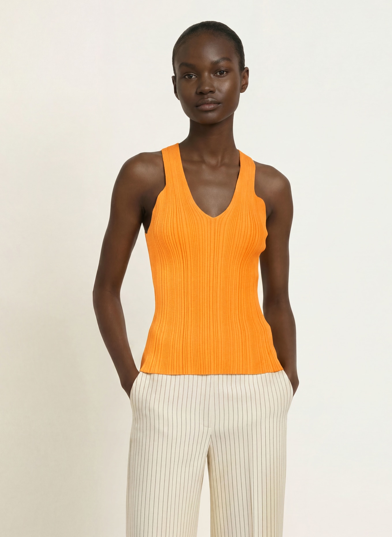 REISS Top HARRIS: JASKRAWY POMARAŃCZOWY